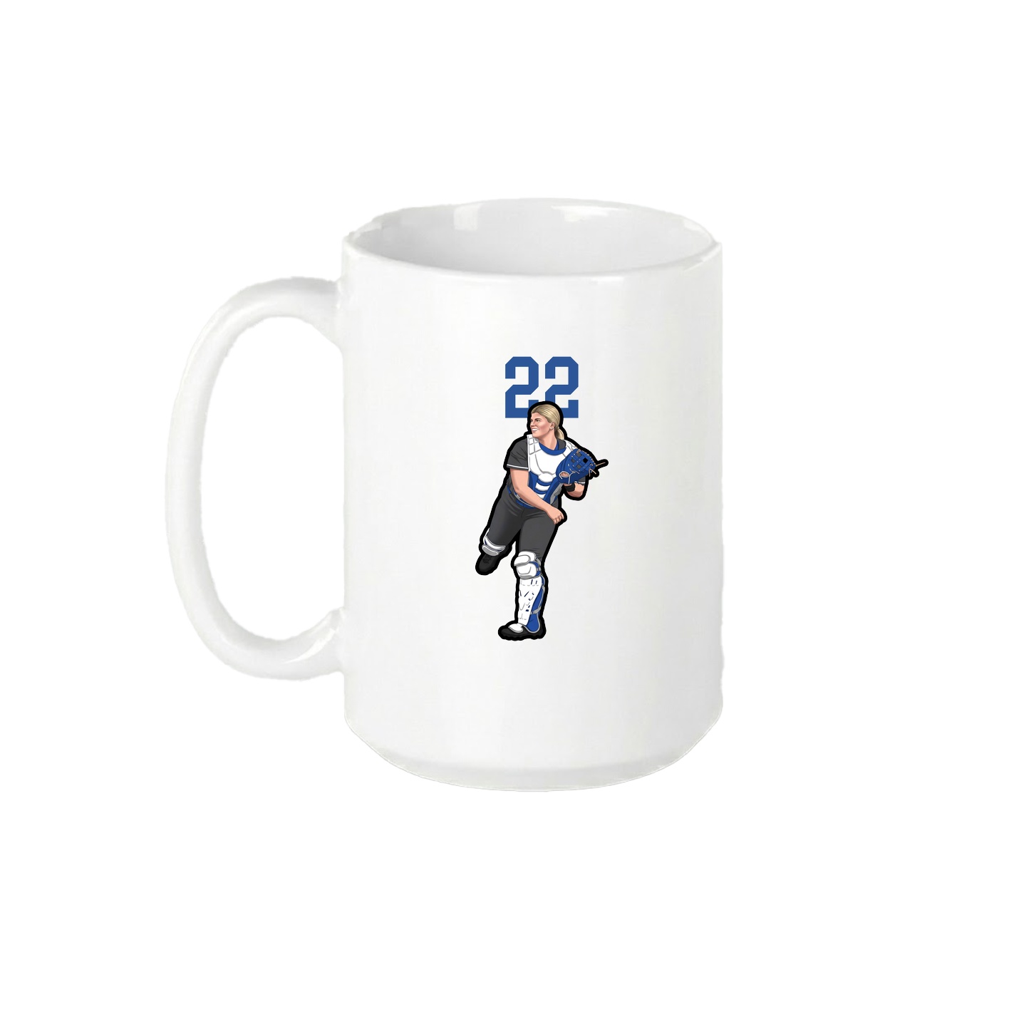 15oz Coffee Mug — Number Top in White