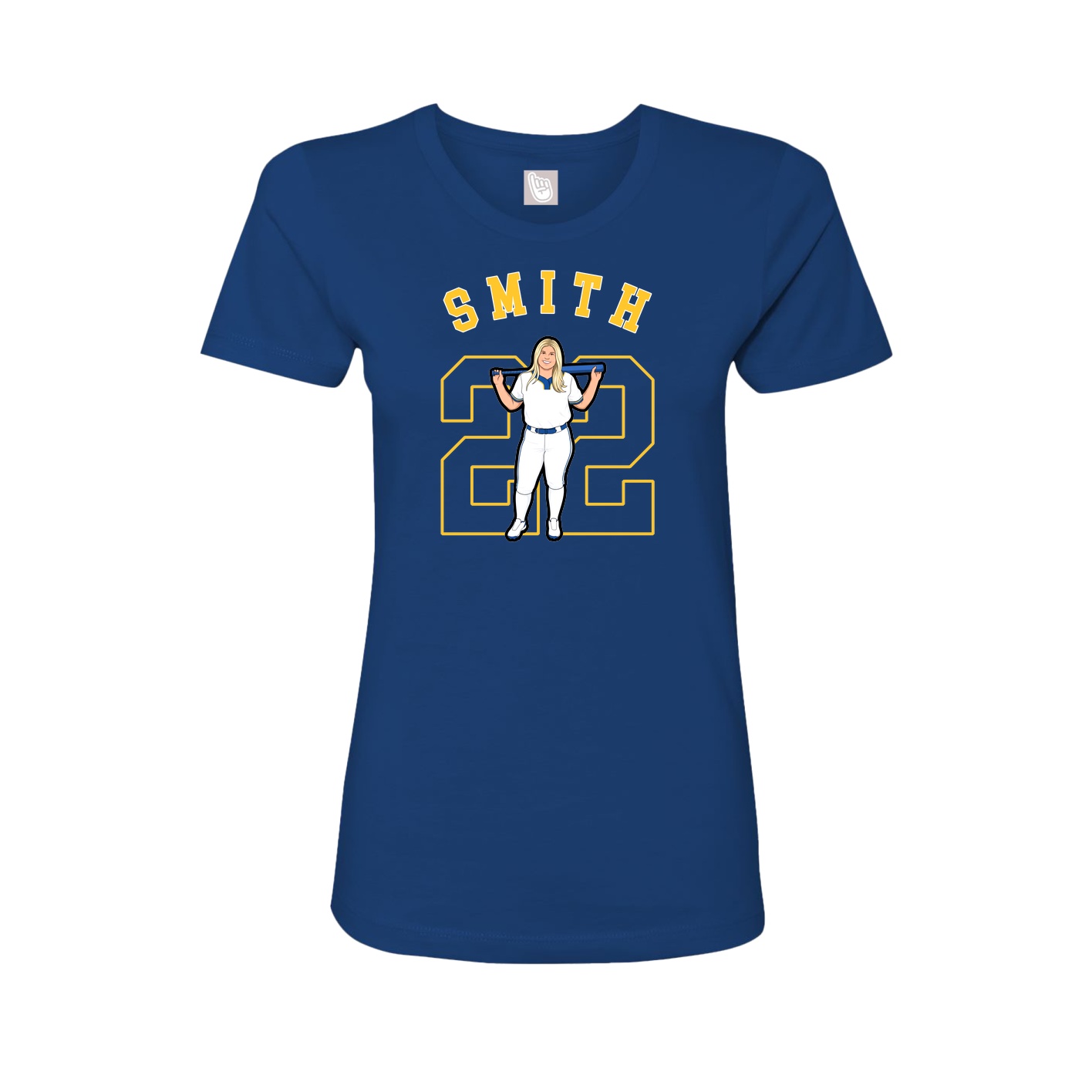 Fitted Women's Tee — Shirsey Arch in Royal