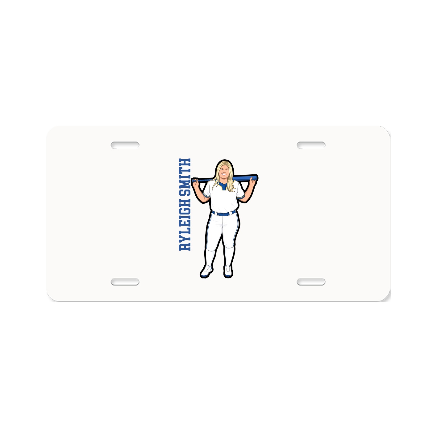 License Plate — Name Vertical in Classic