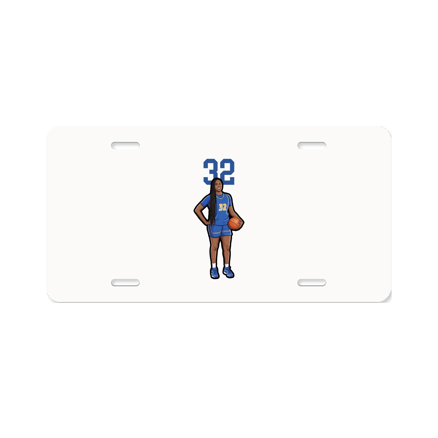 License Plate — Number Top in Classic