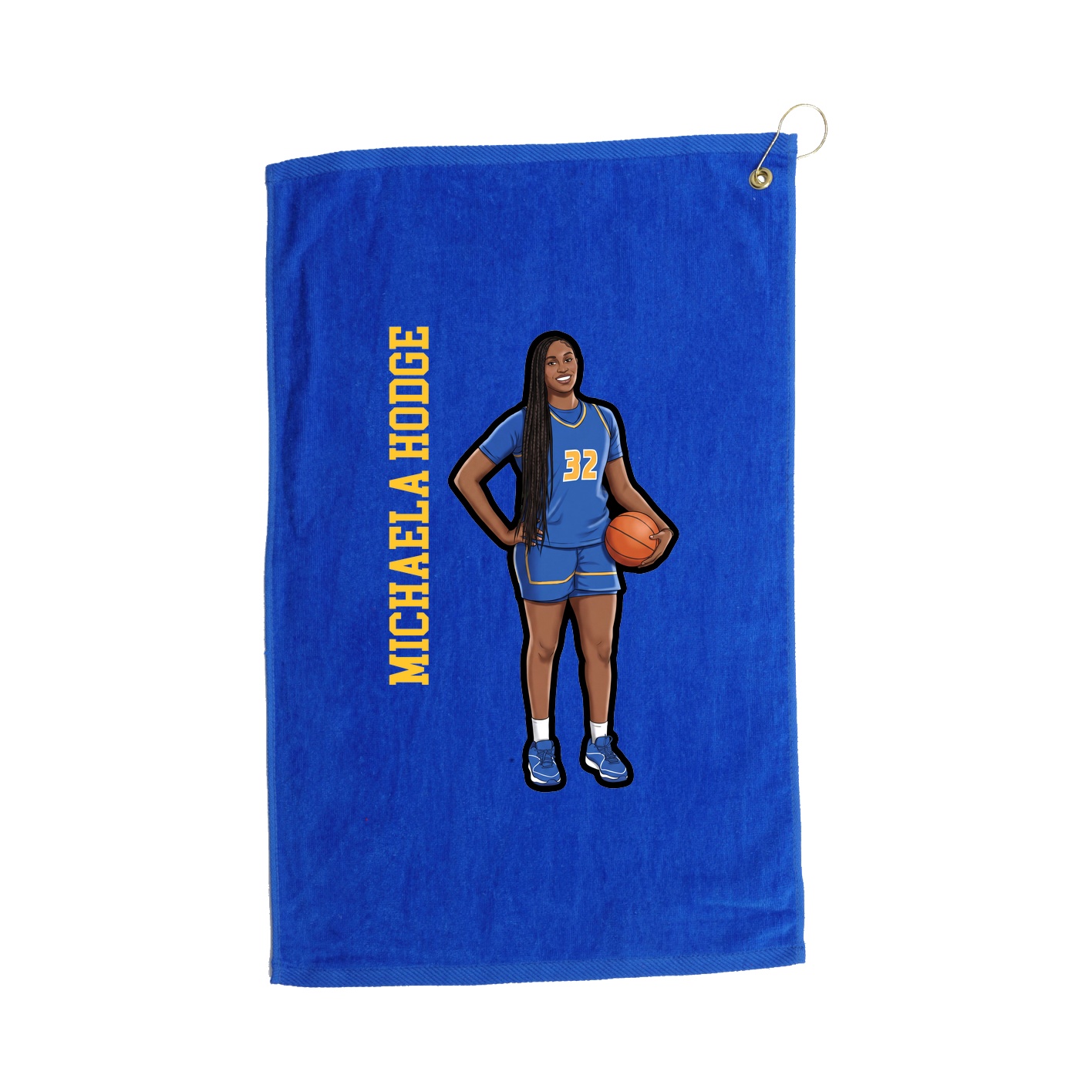 Golf Towel — Name Vertical in Royal