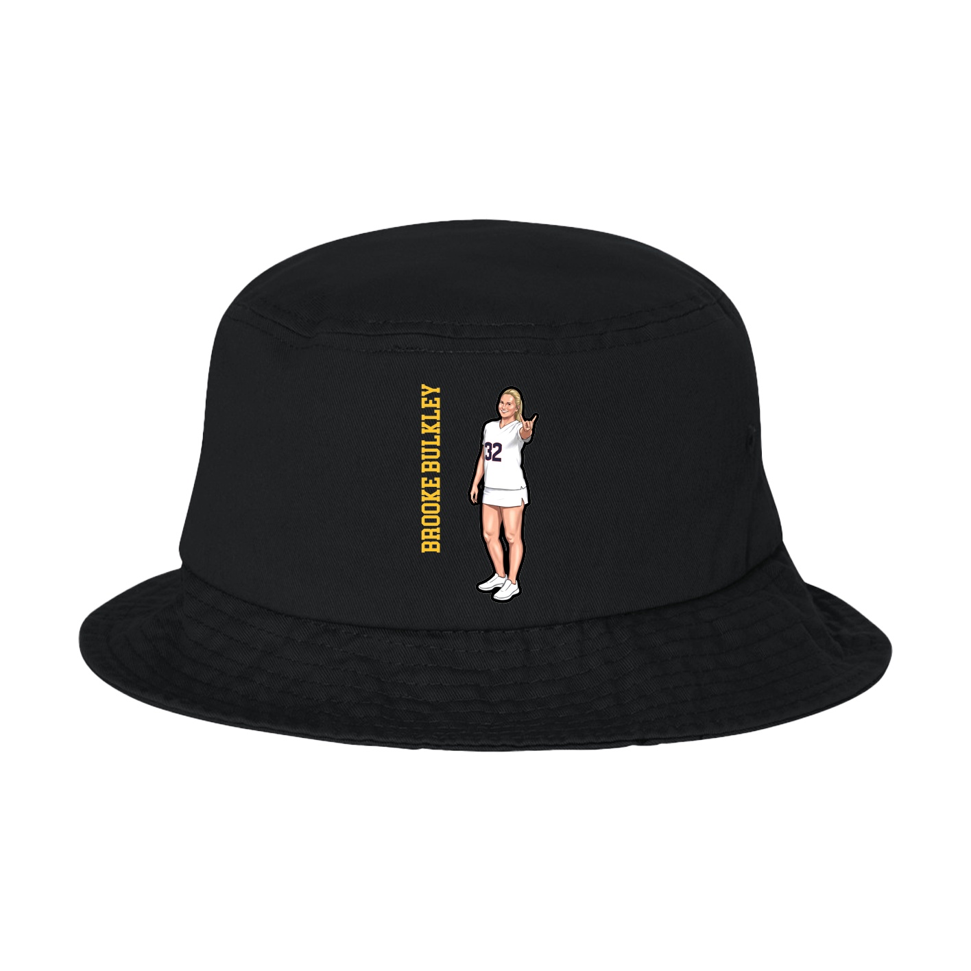 Bucket Cap — Name Vertical in Black