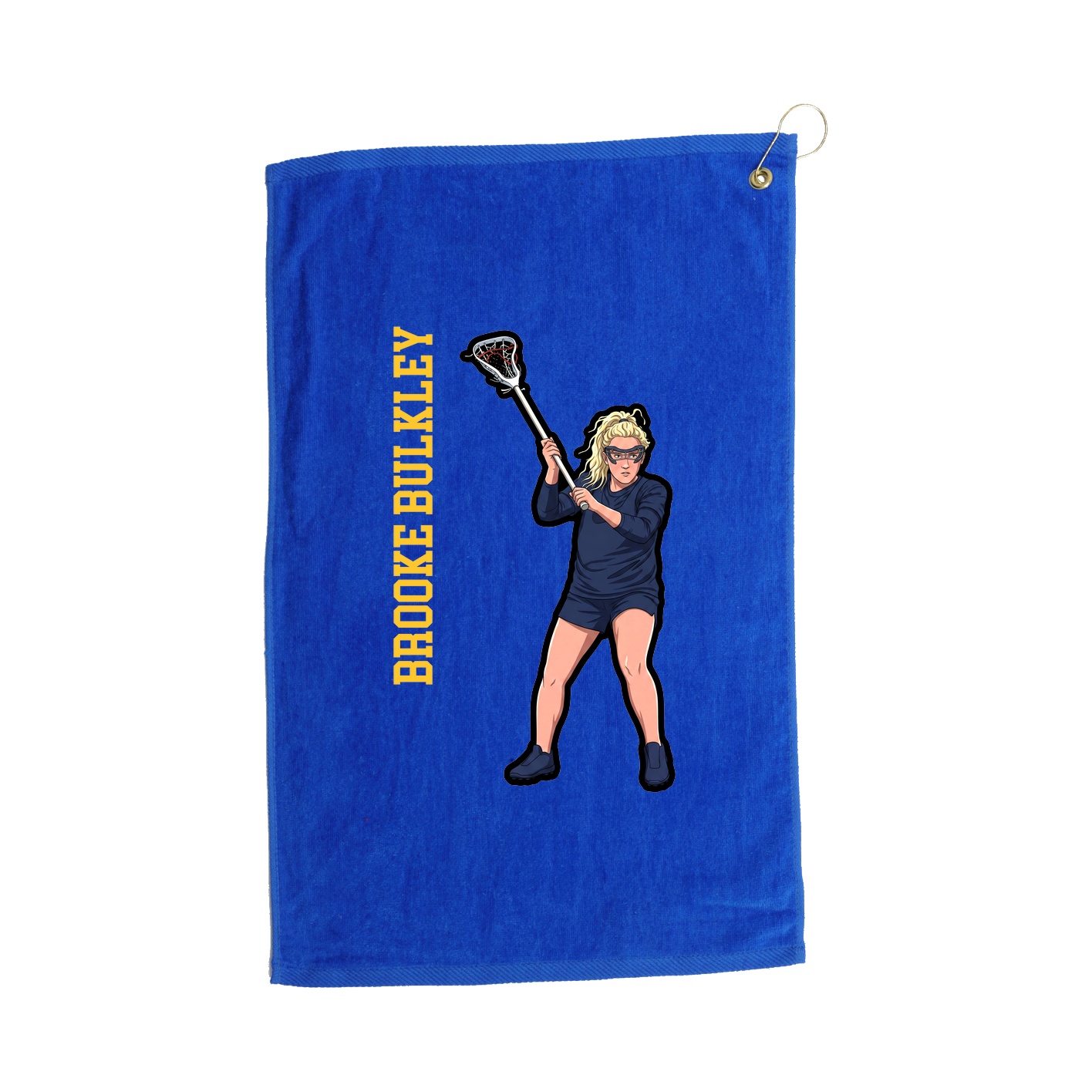 Golf Towel — Name Vertical in Royal