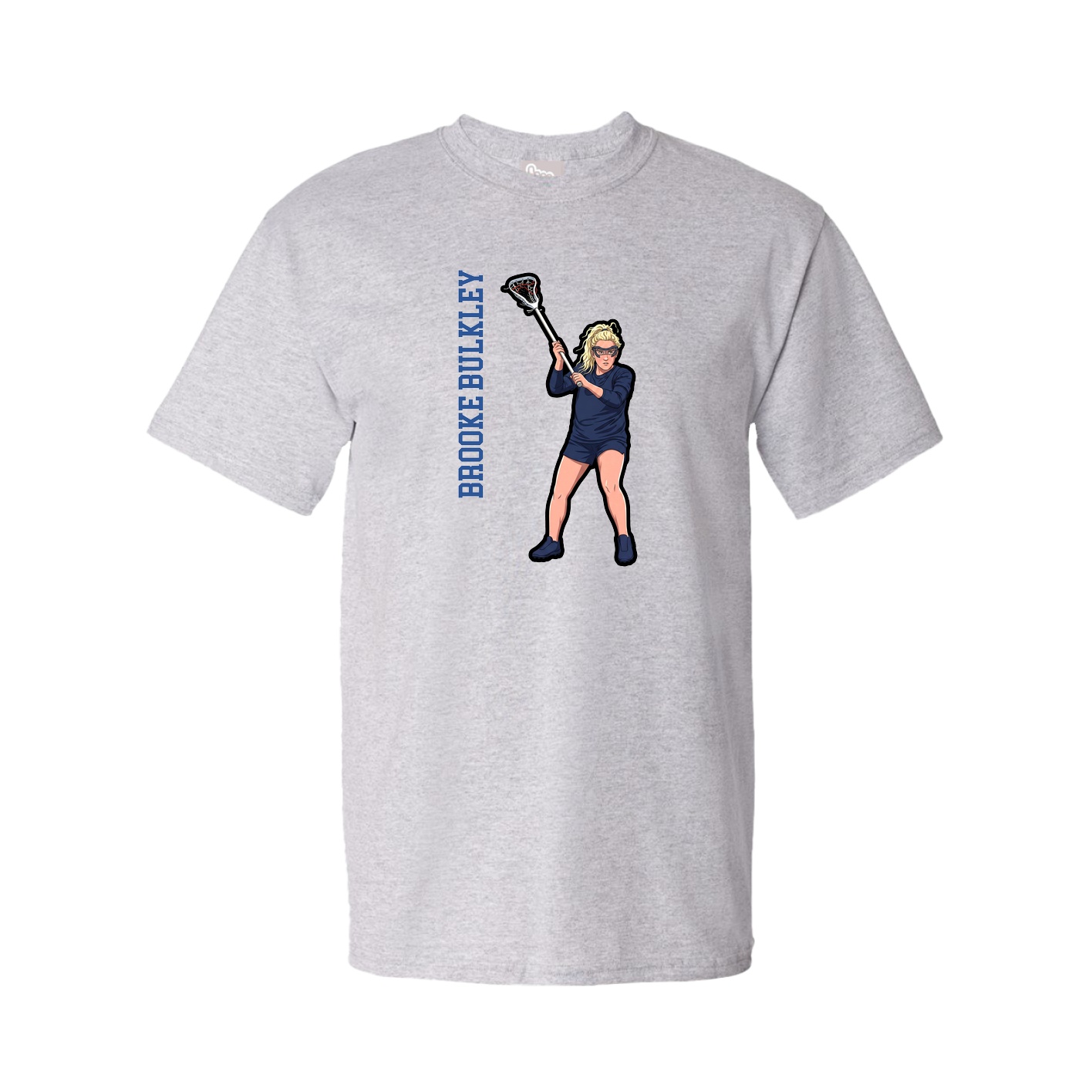 Tee — Name Vertical in Grey