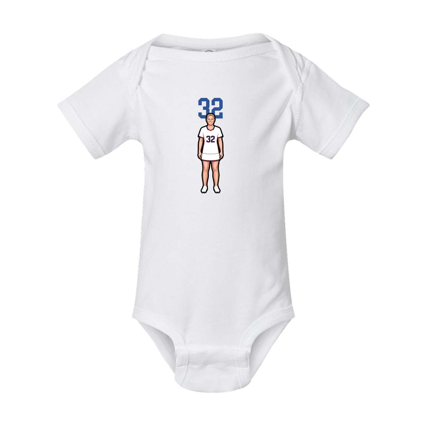 Baby Onesie — Number Top in White