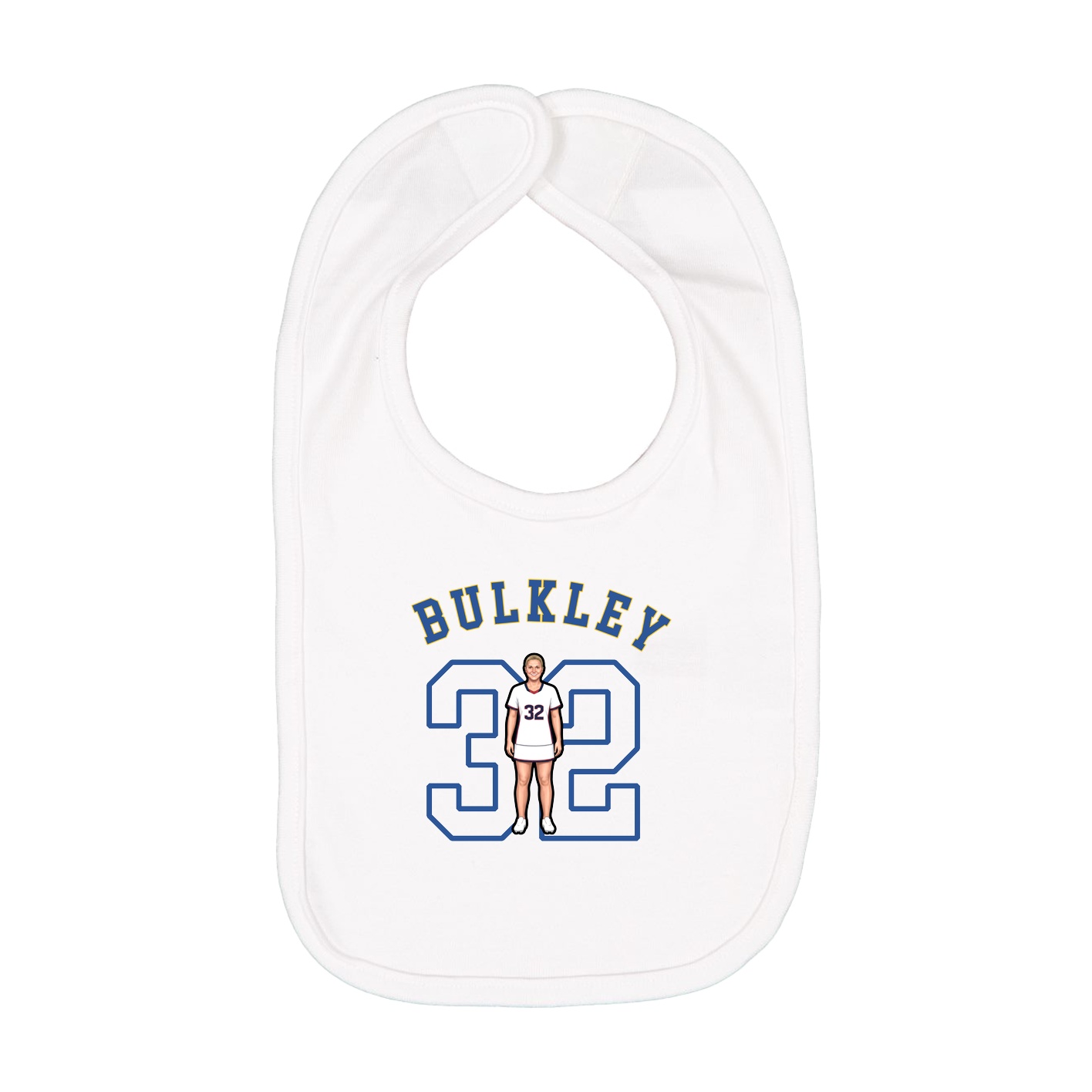 Infant Bib — Shirsey Arch in White