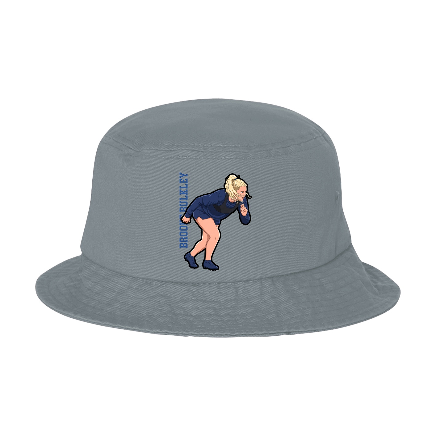 Bucket Cap — Name Vertical in Grey