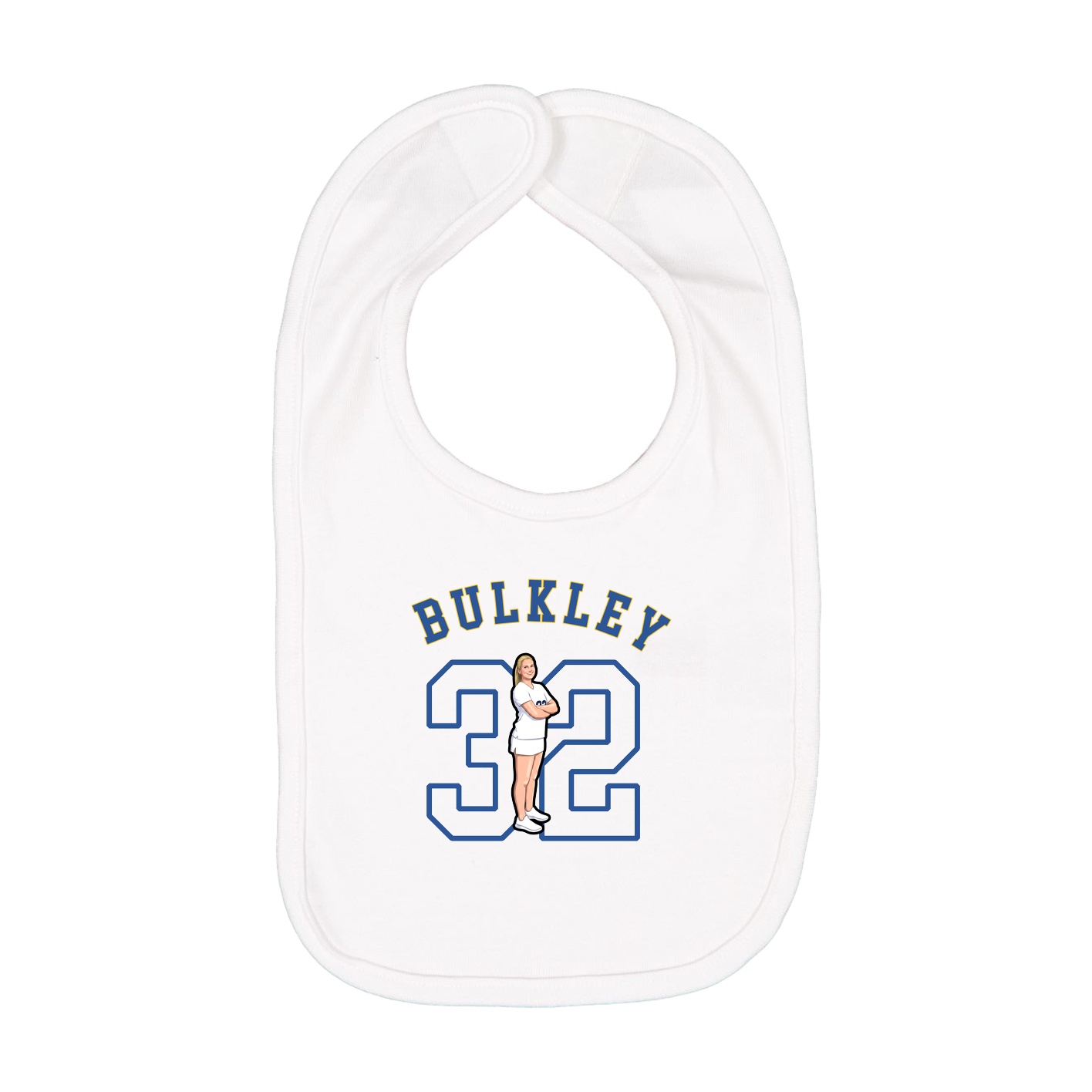 Infant Bib — Shirsey Arch in White
