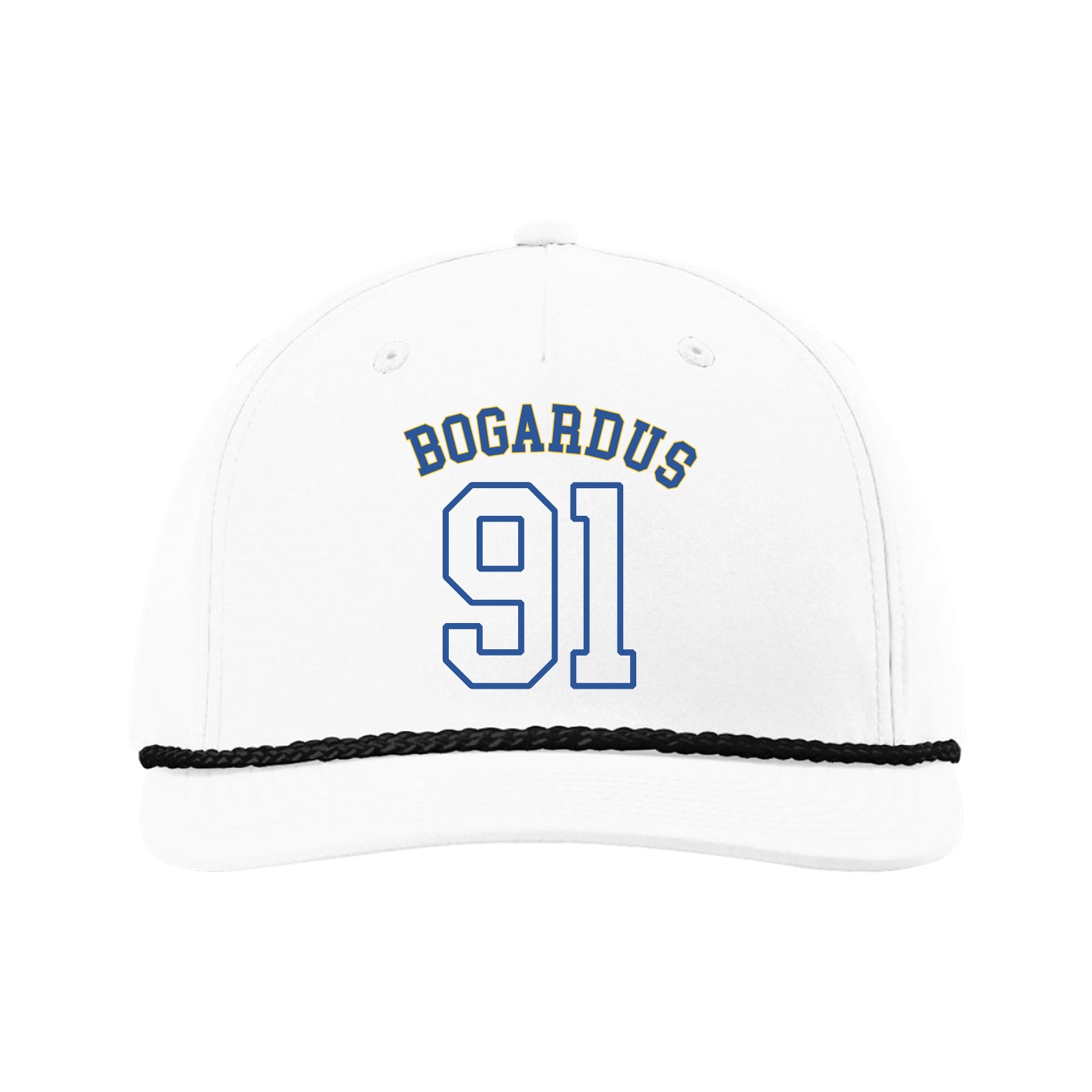 Five-Panel Classic Rope Cap — Shirsey Arch in White
