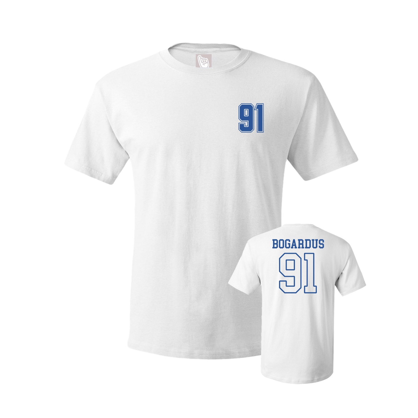 Youth Tee — Chest Back in White