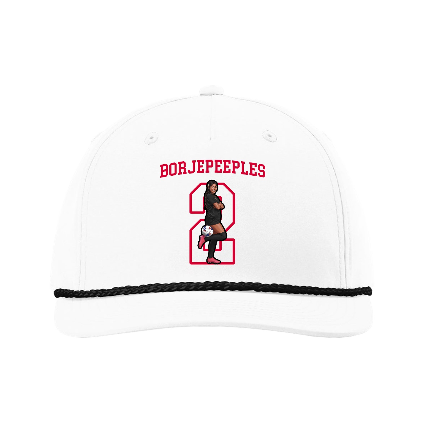 Five-Panel Classic Rope Cap — Shirsey in White