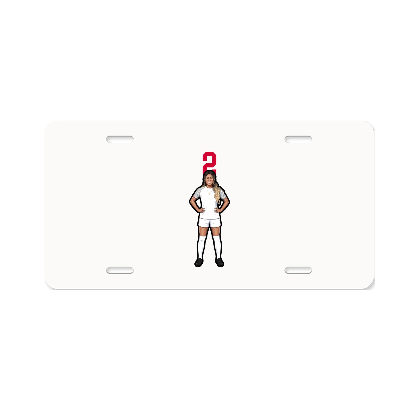 License Plate — Number Top in Classic