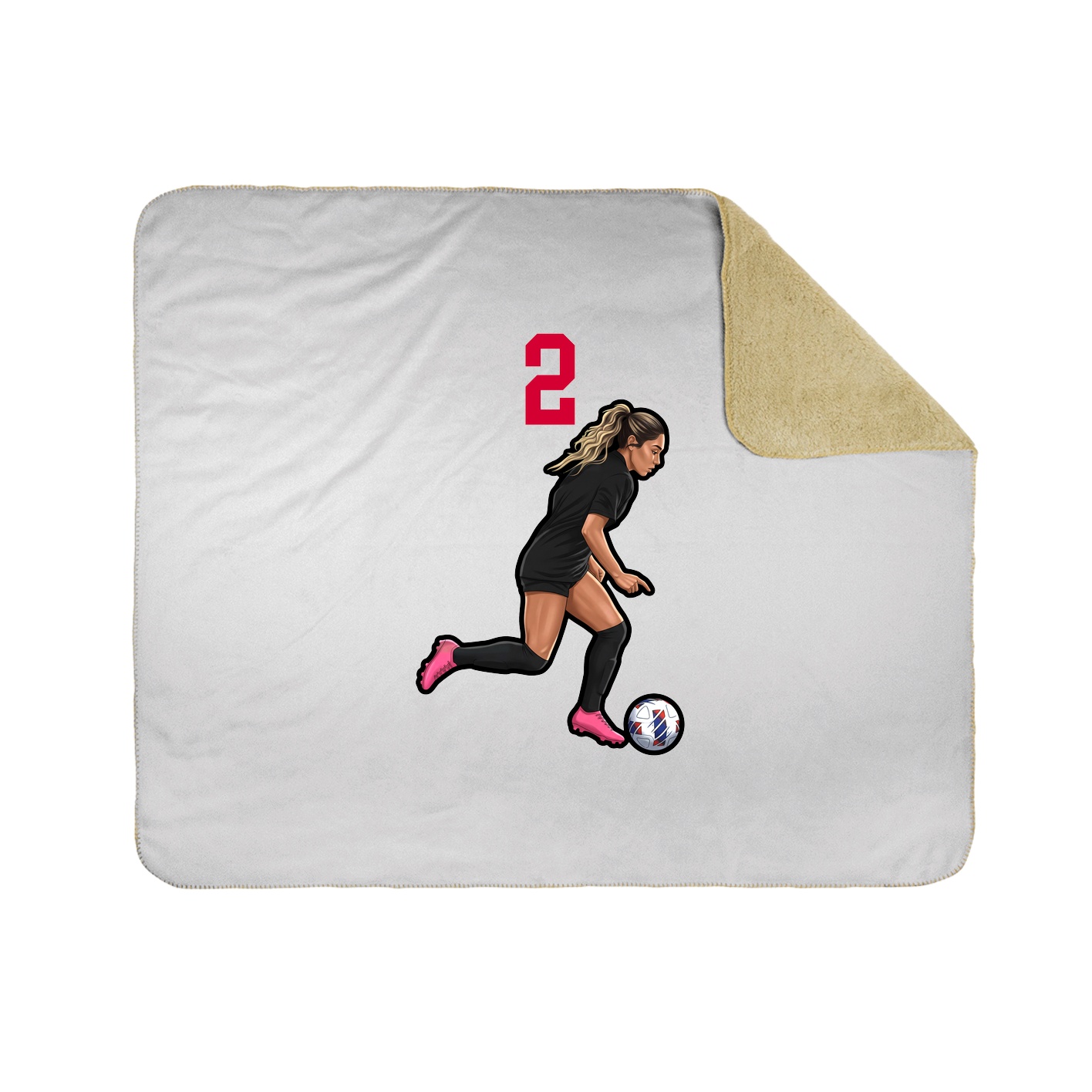 Throw Blanket — Number Top in White