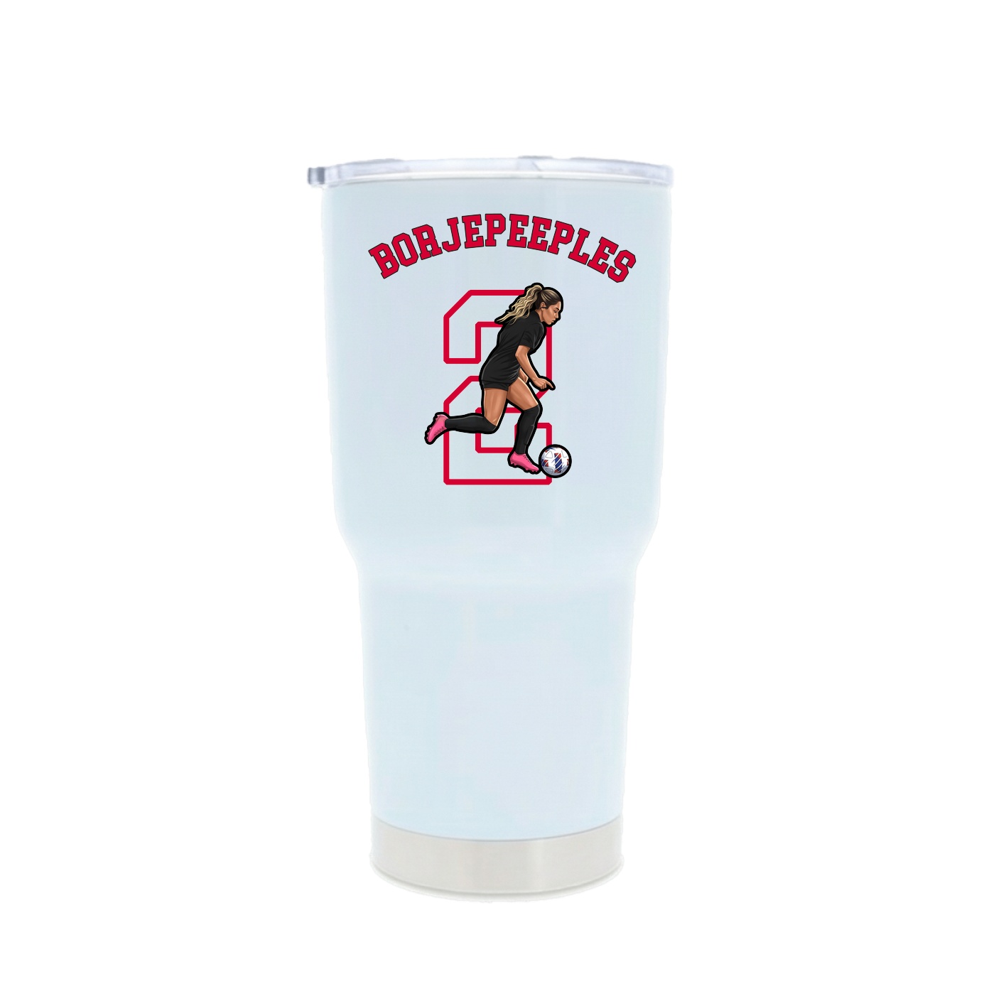 30oz Stainless Steel Tumbler — Shirsey Arch in White