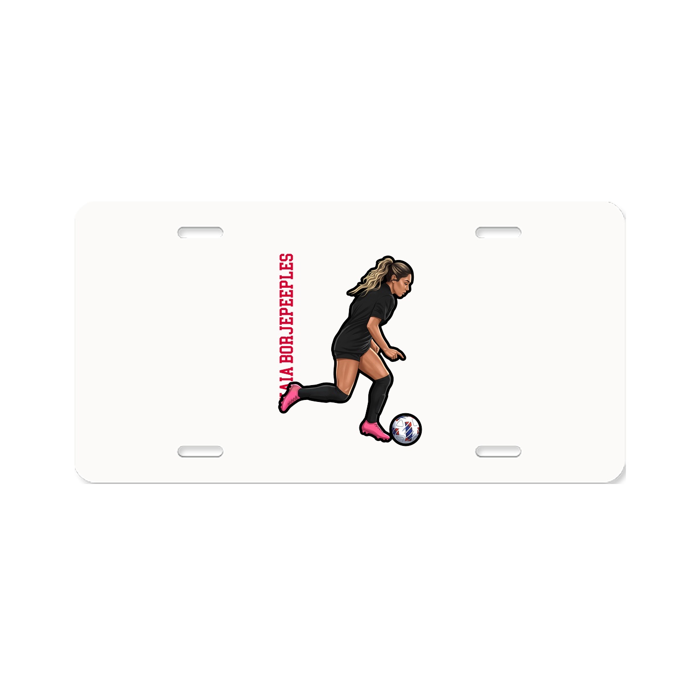 License Plate — Name Vertical in Classic
