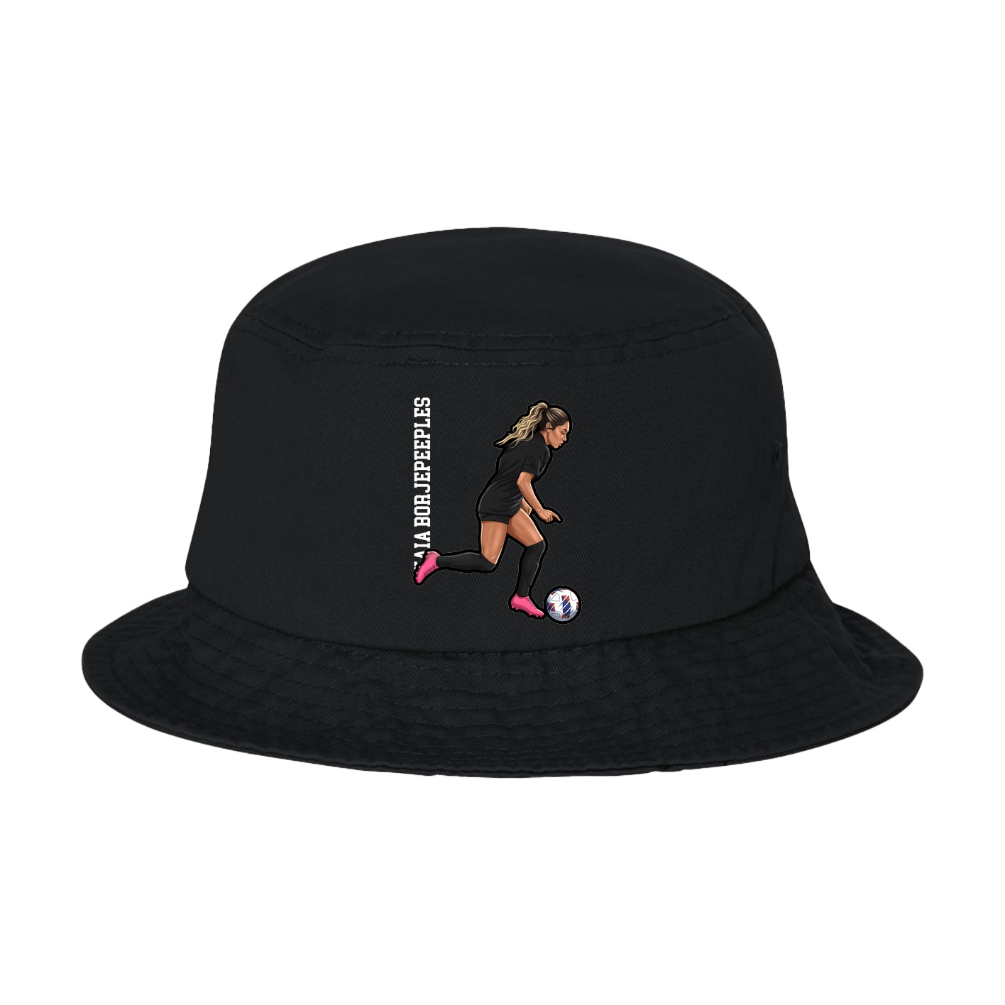 Bucket Cap — Name Vertical in Black