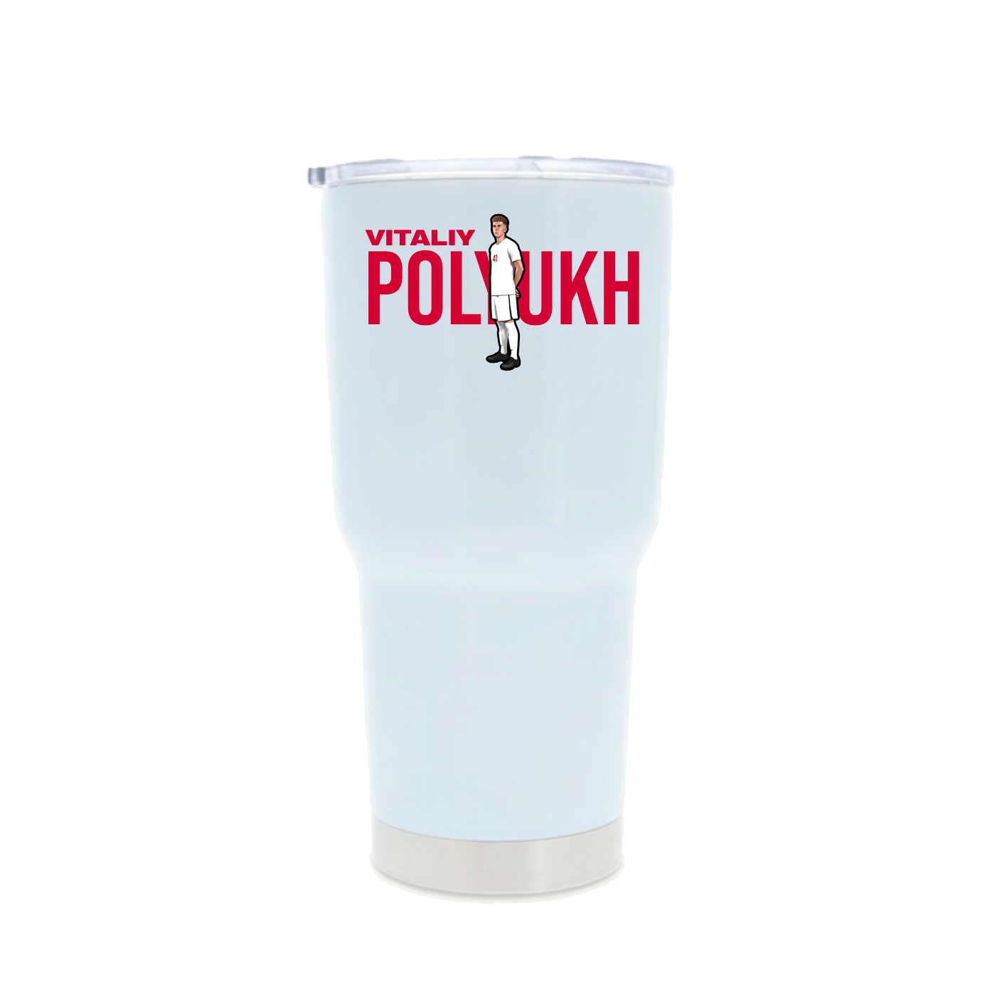 30oz Stainless Steel Tumbler — Player Name in White