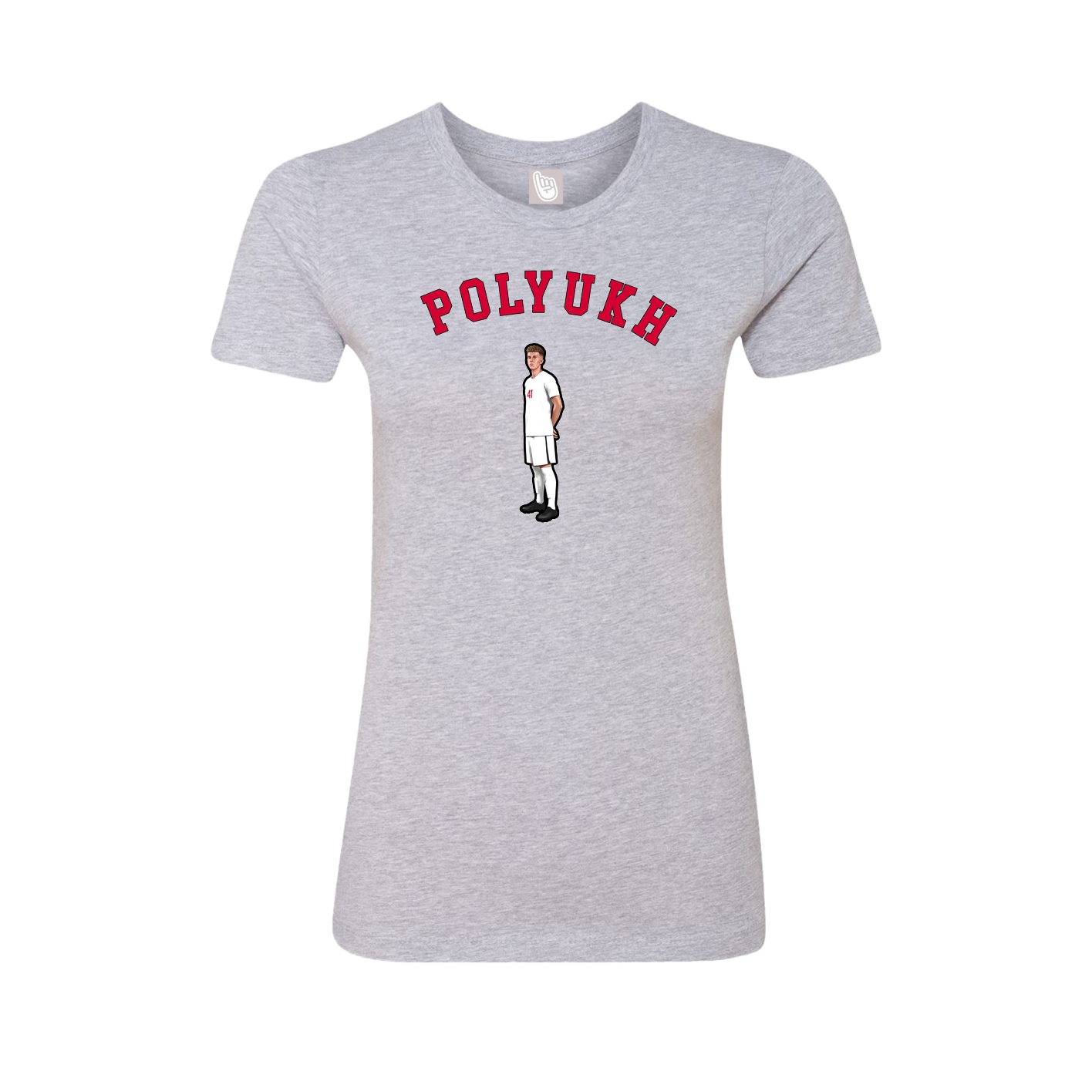 Fitted Women's Tee — Shirsey Arch in Grey