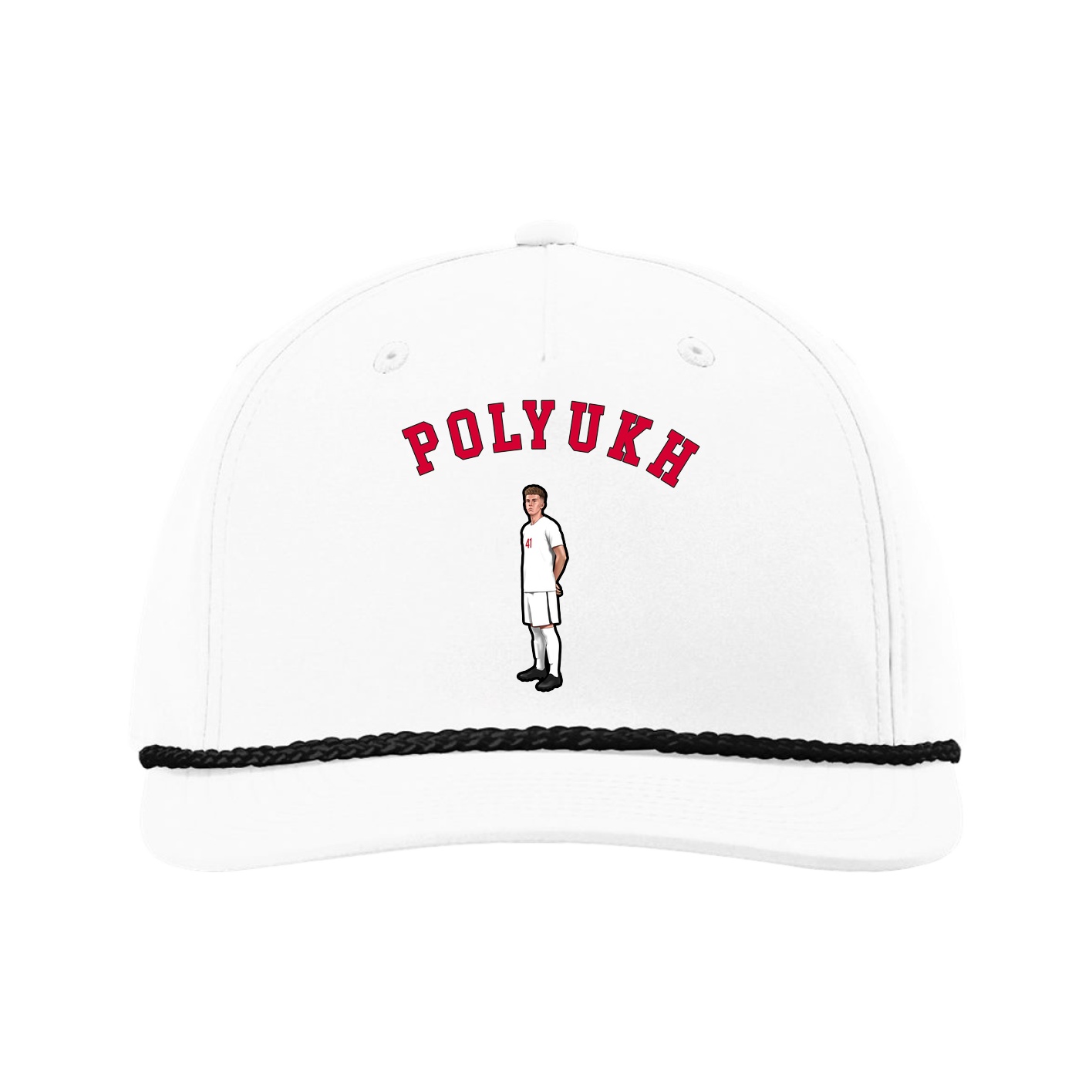 Five-Panel Classic Rope Cap — Shirsey Arch in White