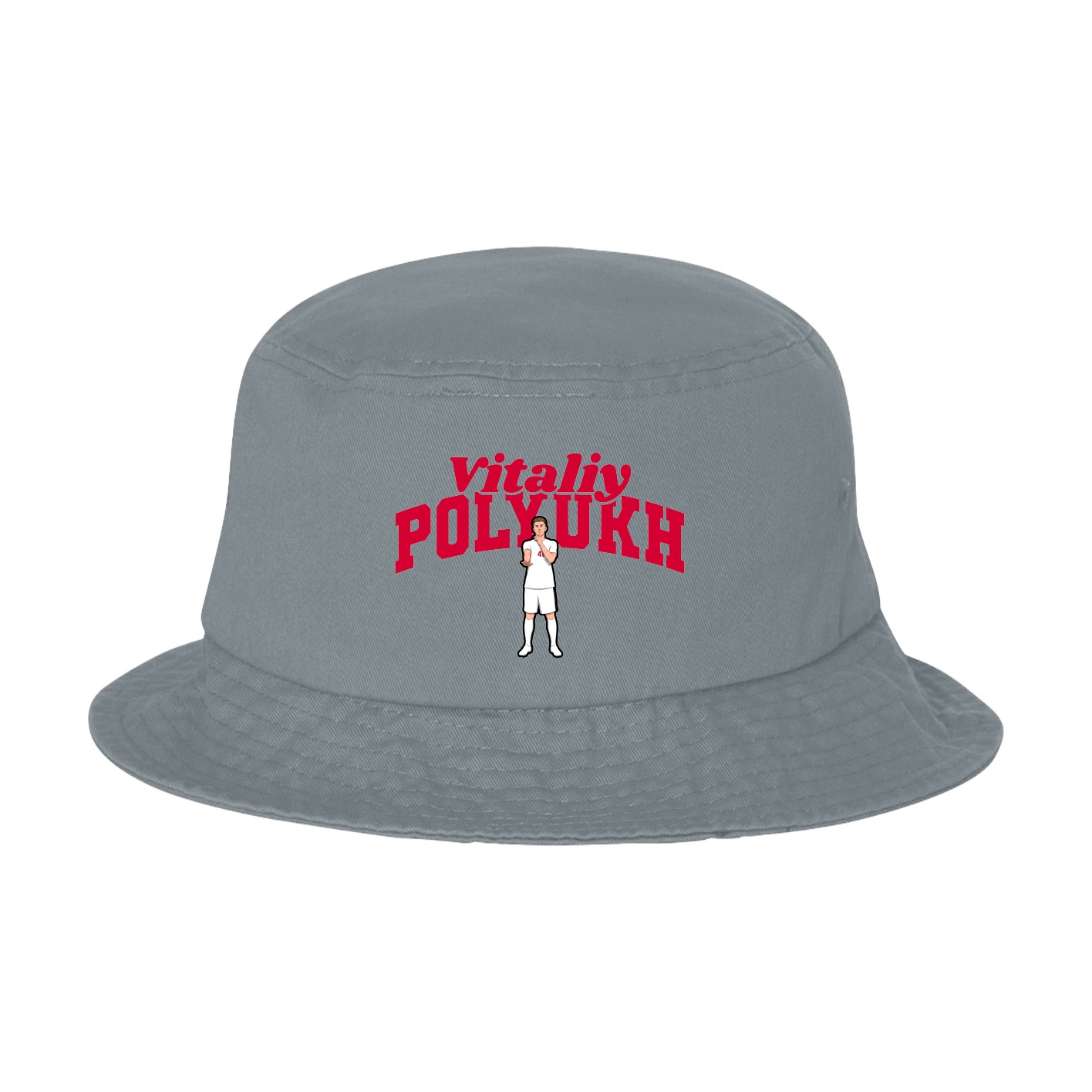 Bucket Cap — Signature Arch in Grey
