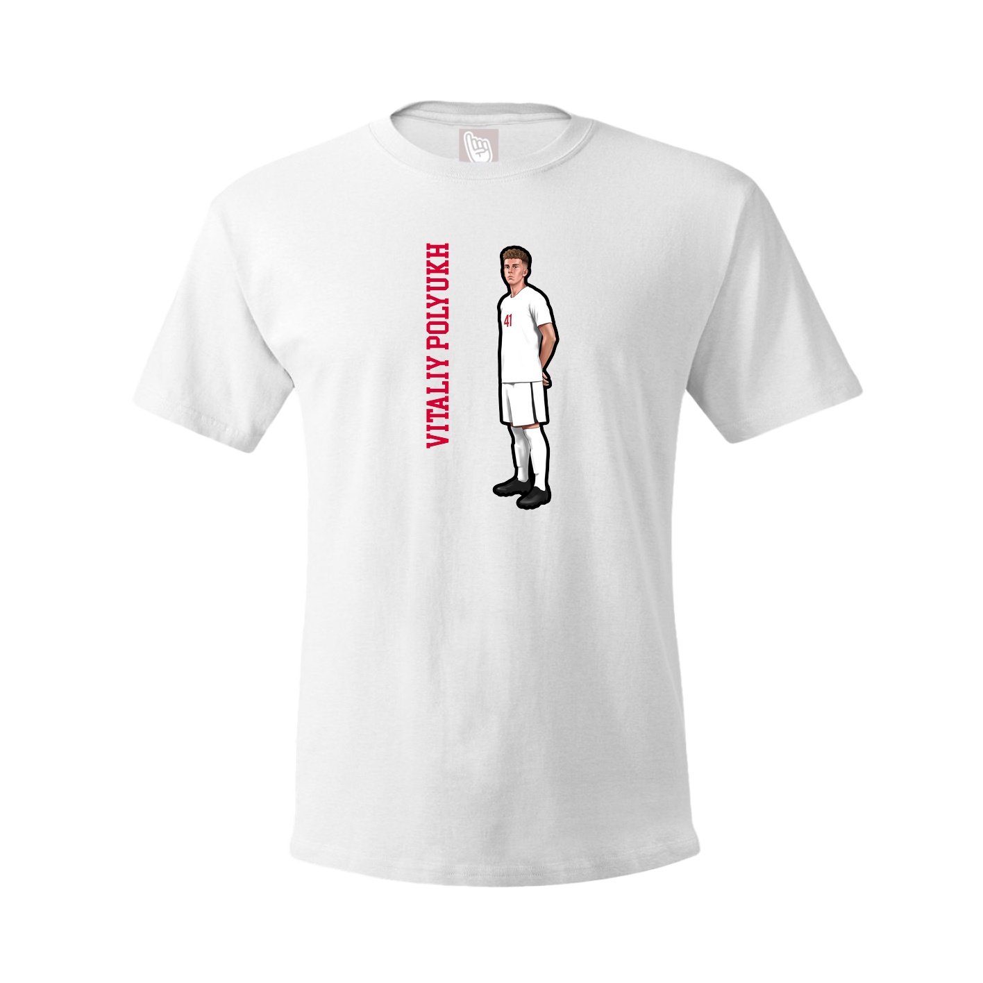 Youth Tee — Name Vertical in White