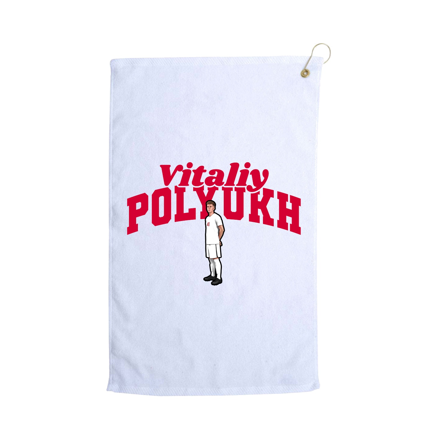 Golf Towel — Signature Arch in White