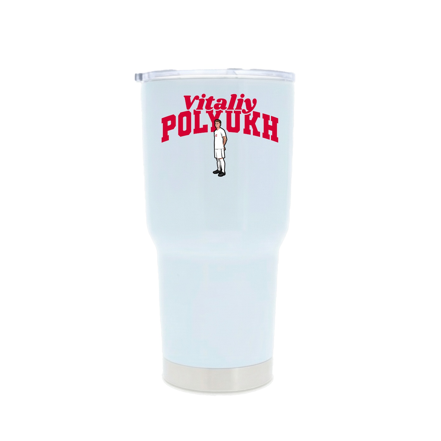 30oz Stainless Steel Tumbler — Signature Arch in White