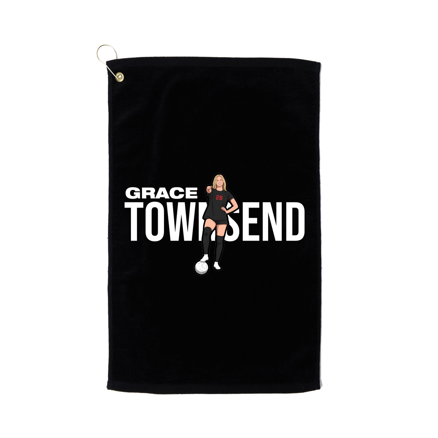 Golf Towel — Player Name in Black