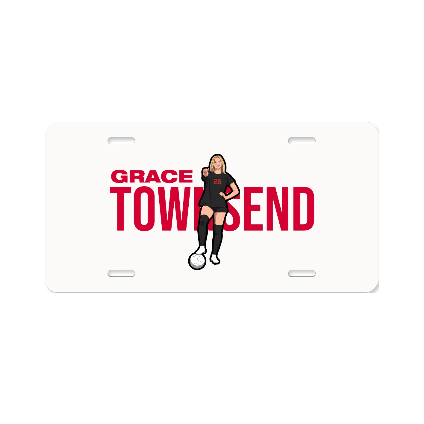 License Plate — Player Name in Classic