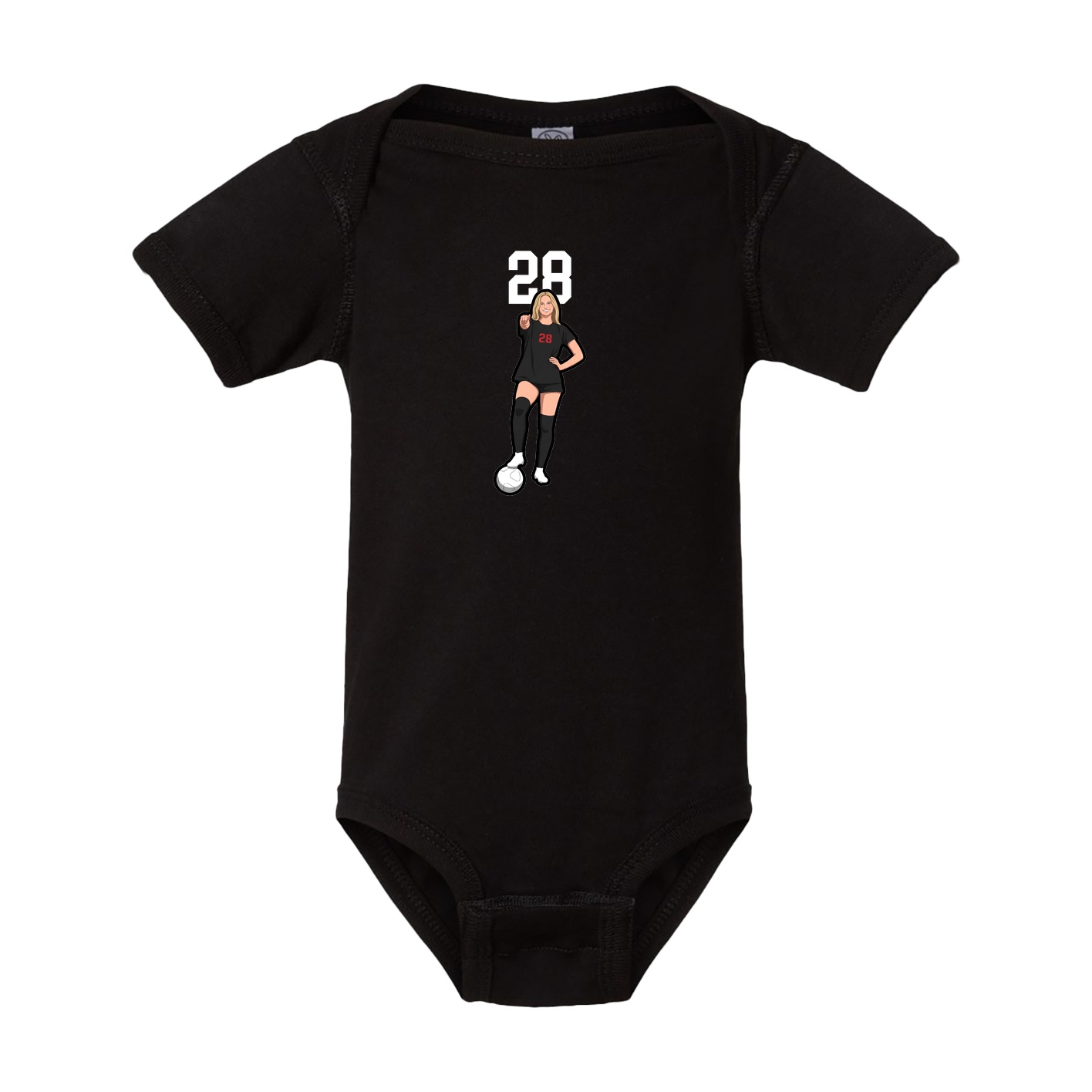 Baby Onesie — Number Top in Black