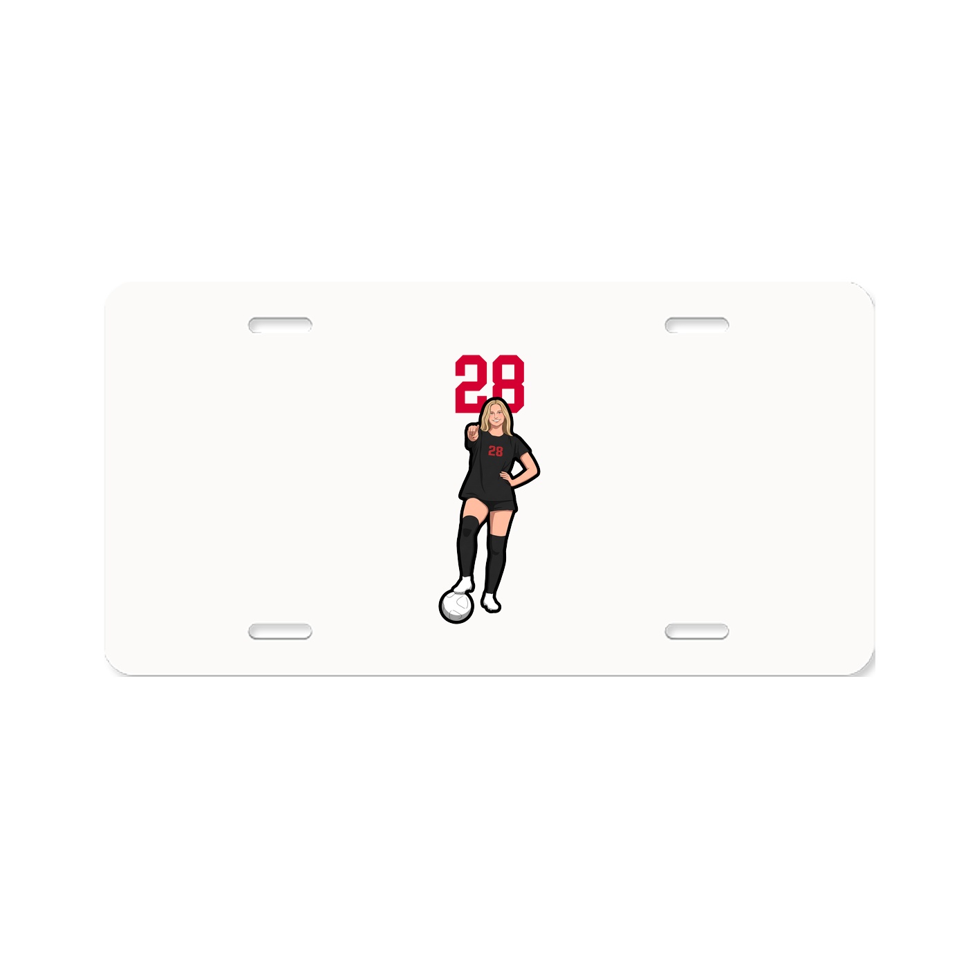 License Plate — Number Top in Classic