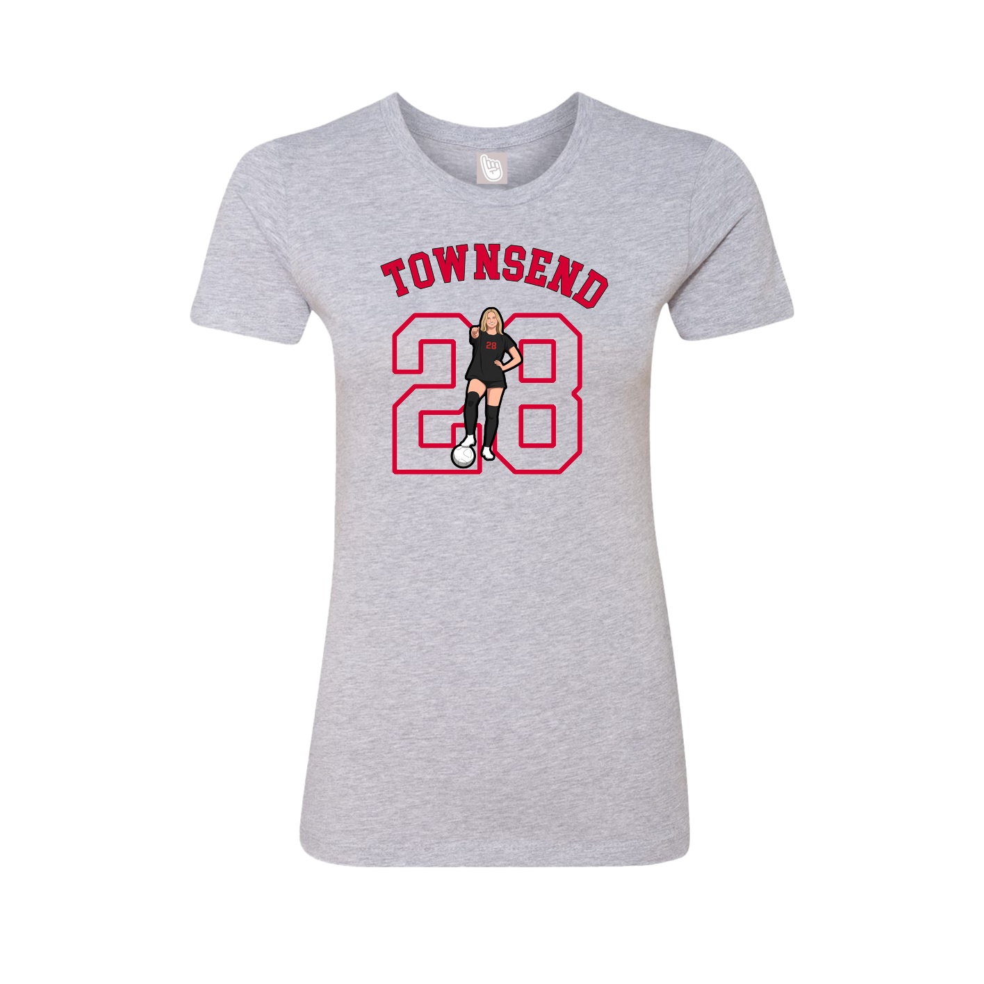 Fitted Women's Tee — Shirsey Arch in Grey