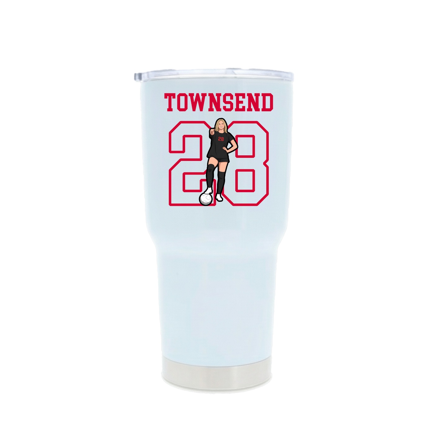 30oz Stainless Steel Tumbler — Shirsey in White