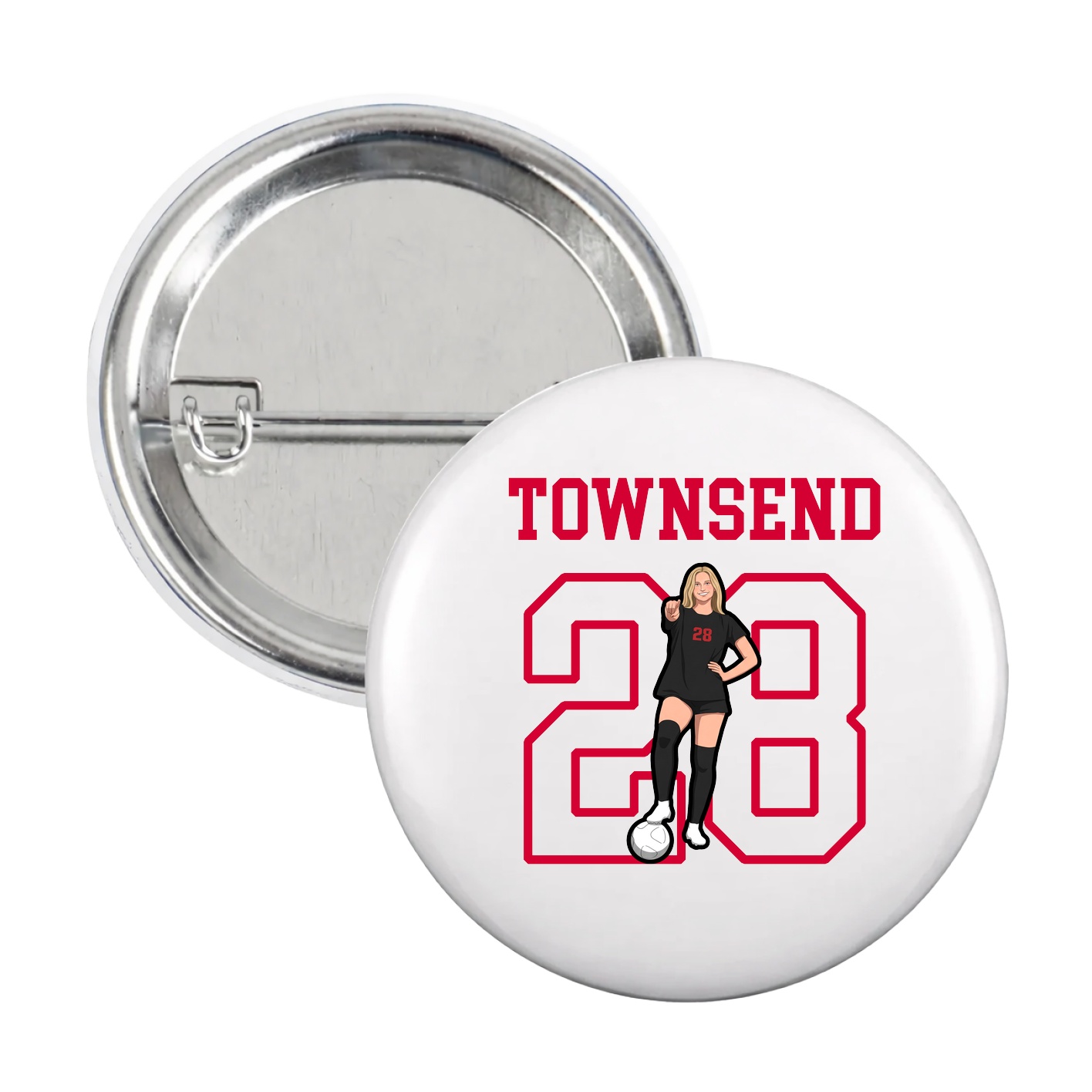 Game Day Button — Shirsey in White