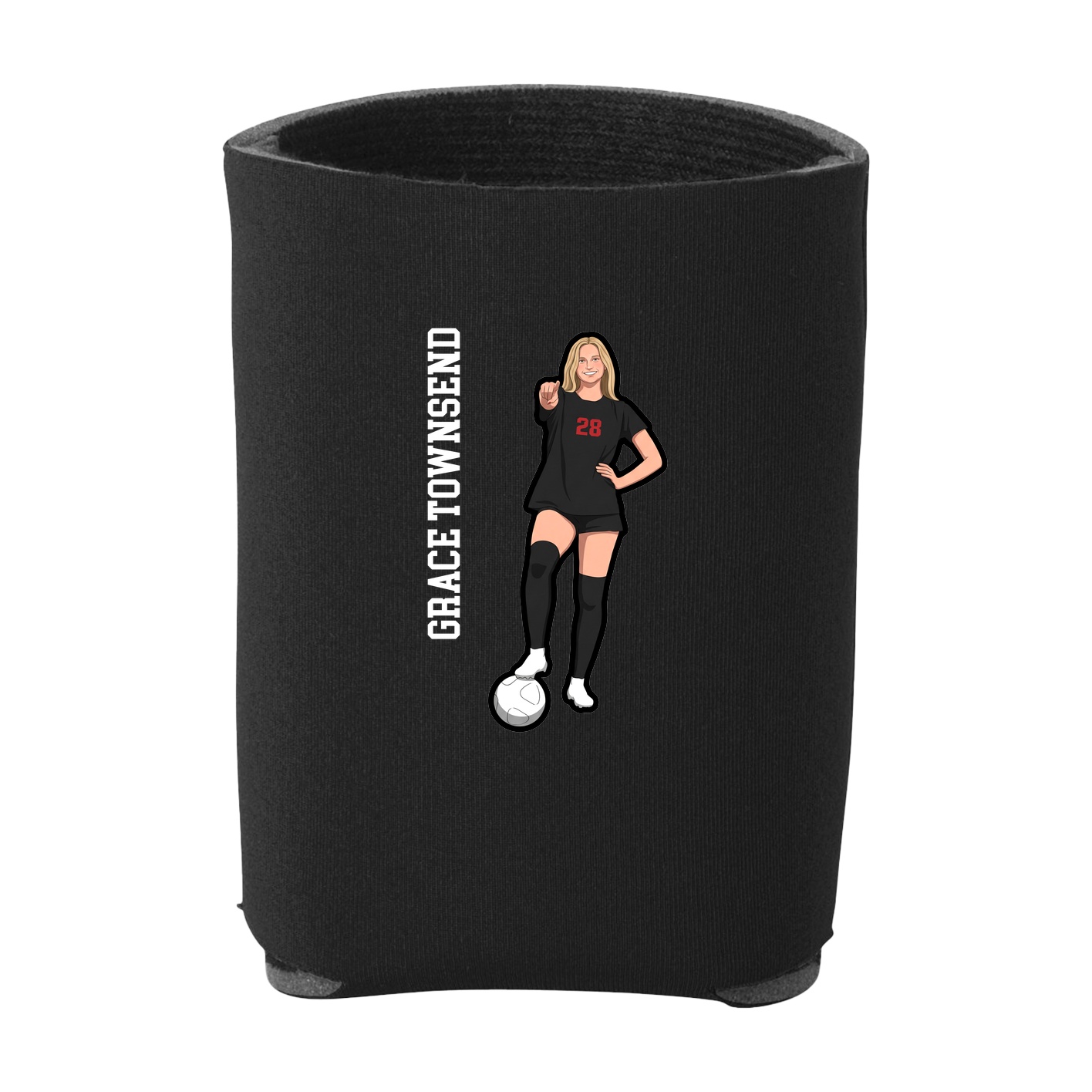Can Holder — Name Vertical in Black