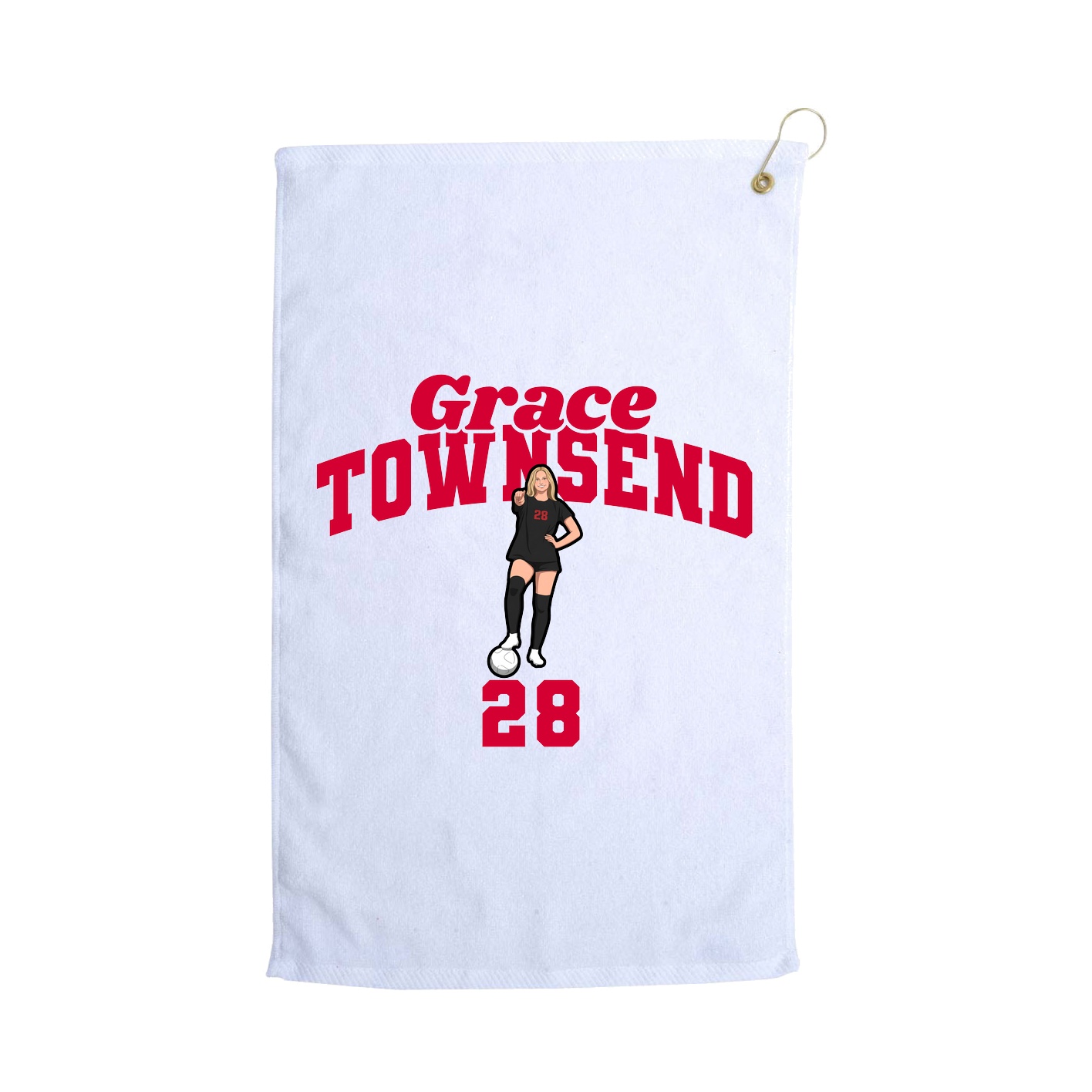 Golf Towel — Signature Arch in White