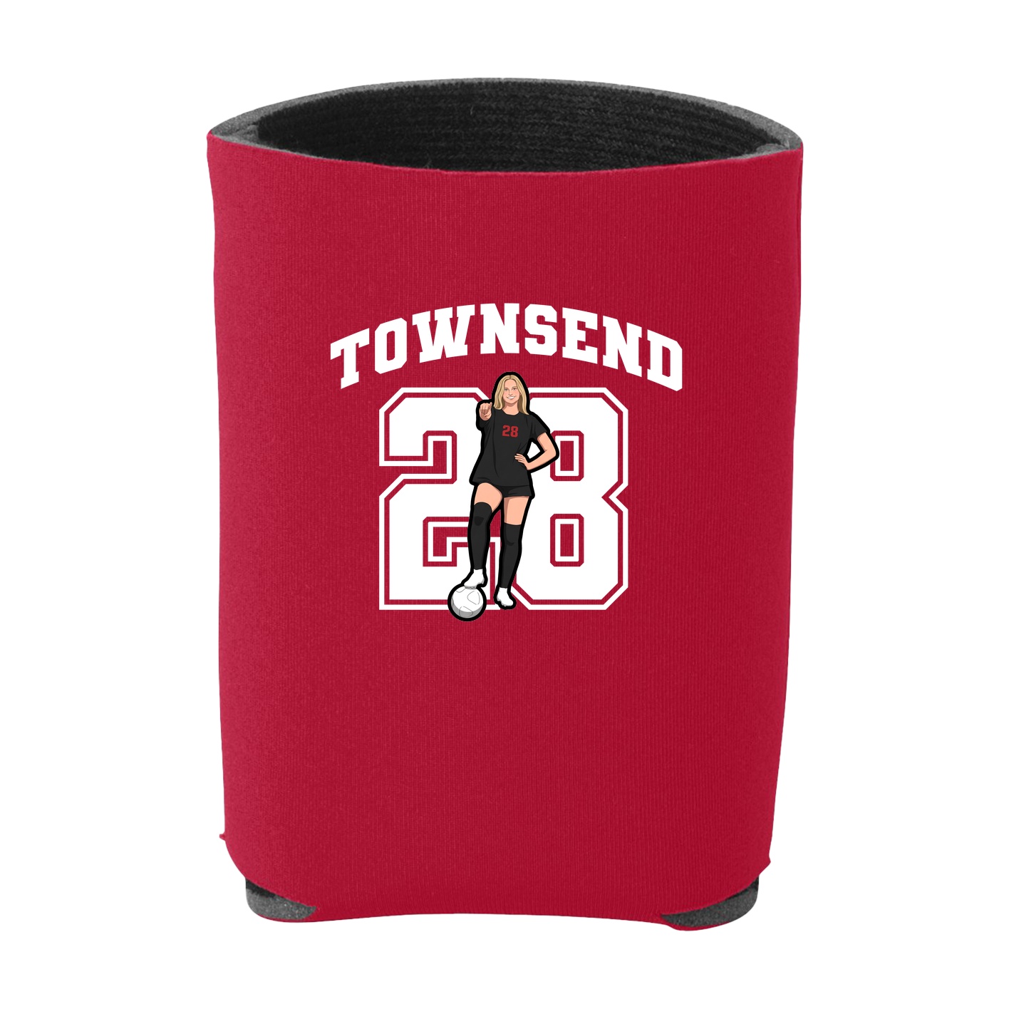 Can Holder — Number in Red