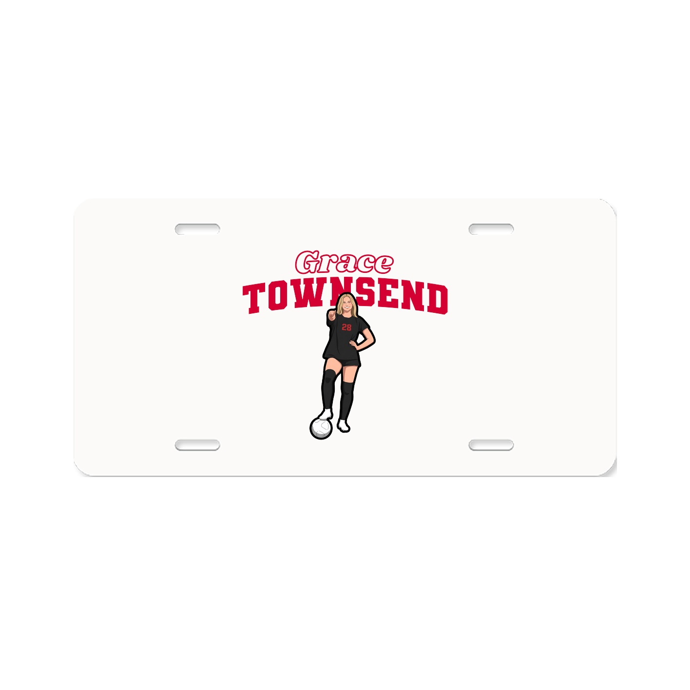 License Plate — Name Arch in Classic