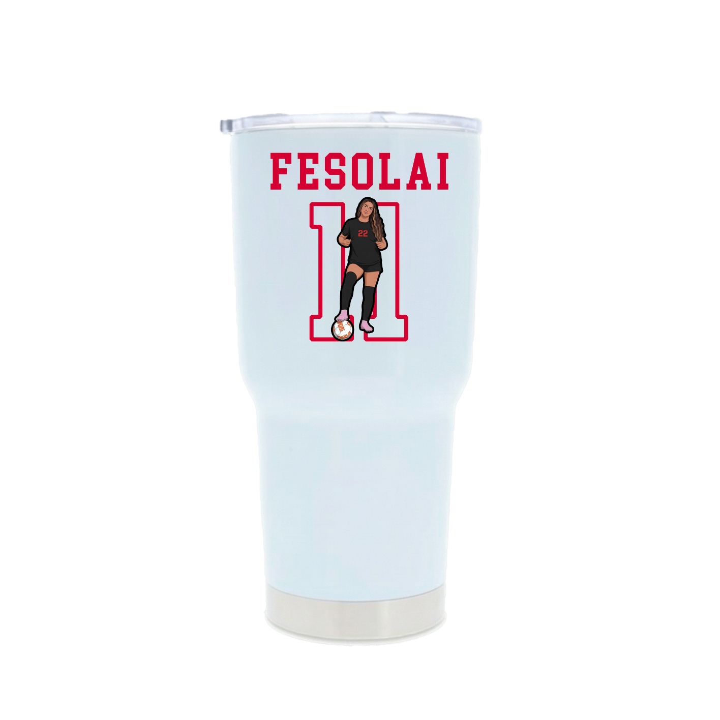 30oz Stainless Steel Tumbler — Shirsey in White
