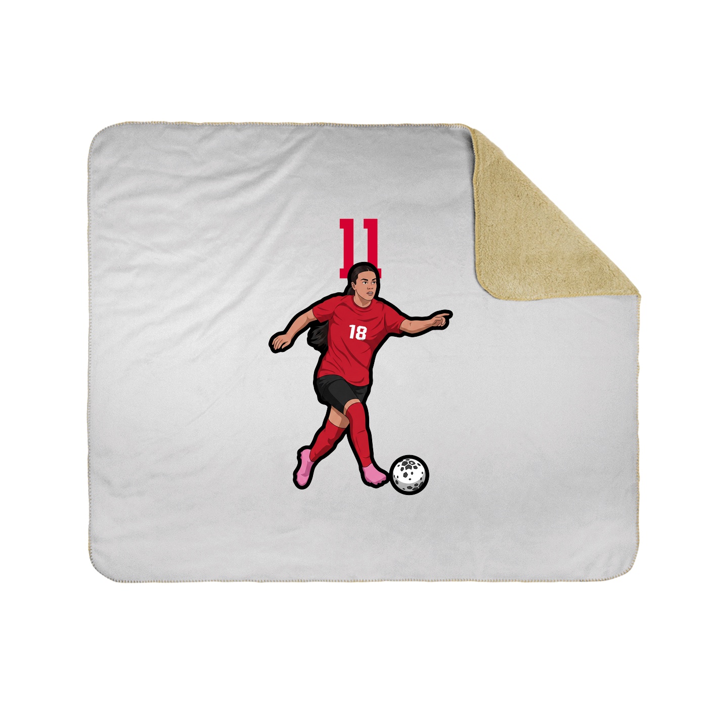 Throw Blanket — Number Top in White