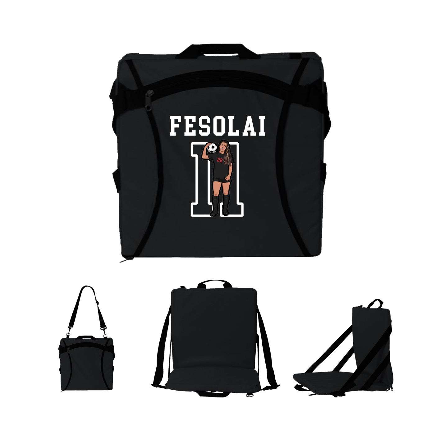 Folding Stadium Seat — Shirsey in Black