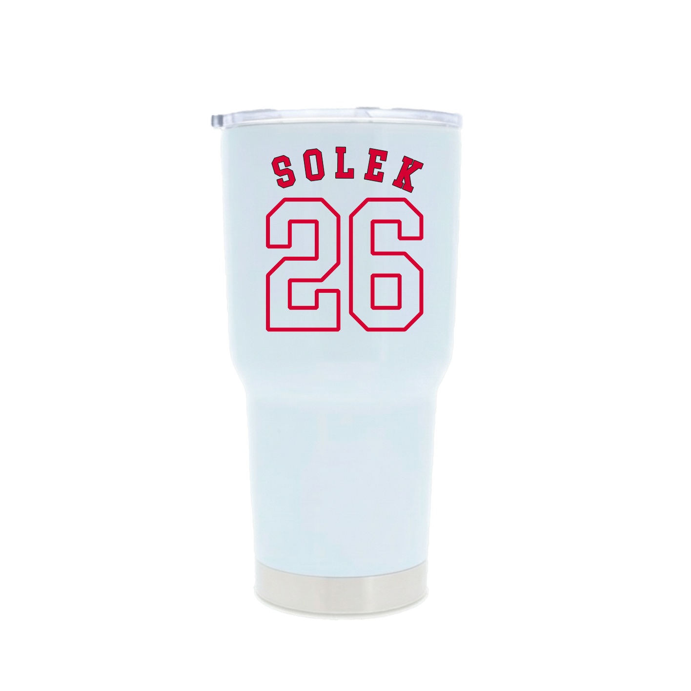 30oz Stainless Steel Tumbler — Shirsey Arch in White