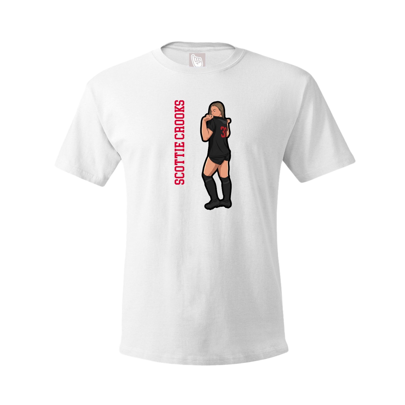 Tee — Name Vertical in White