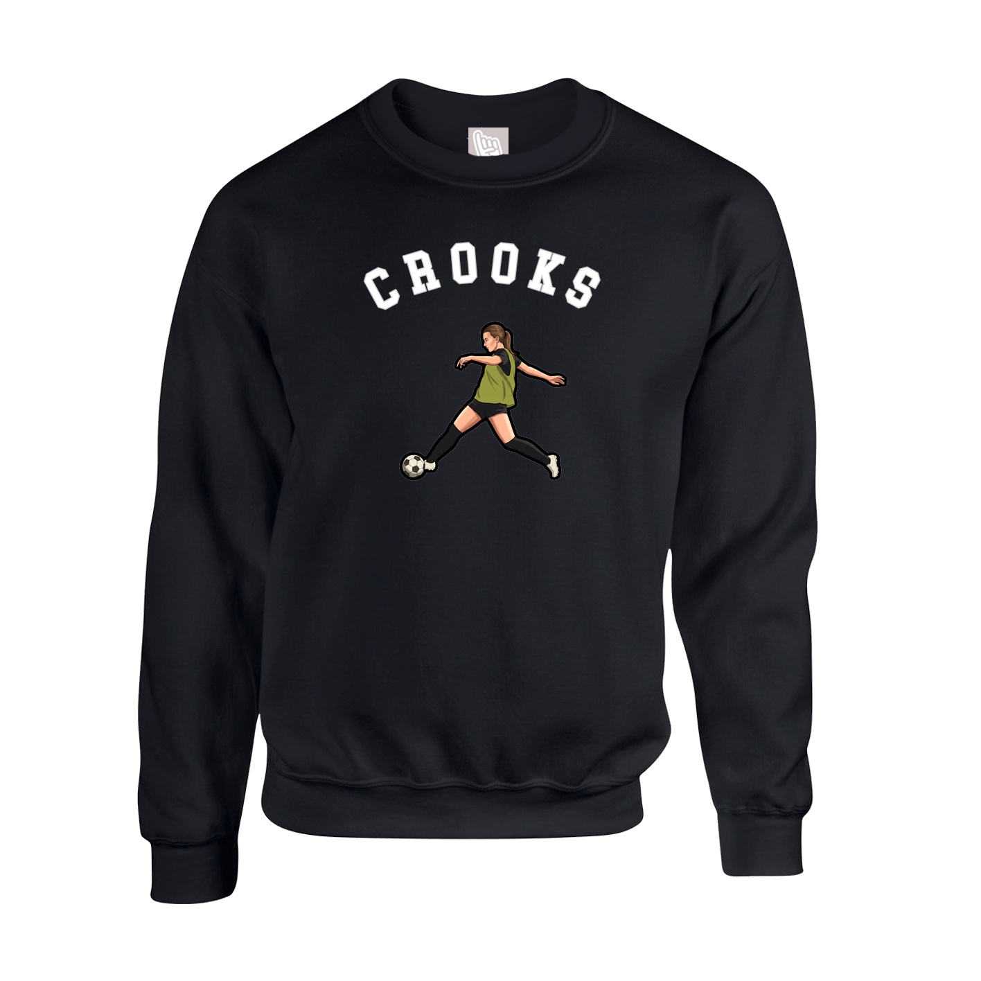 Fleece Crew — Shirsey Arch in Black