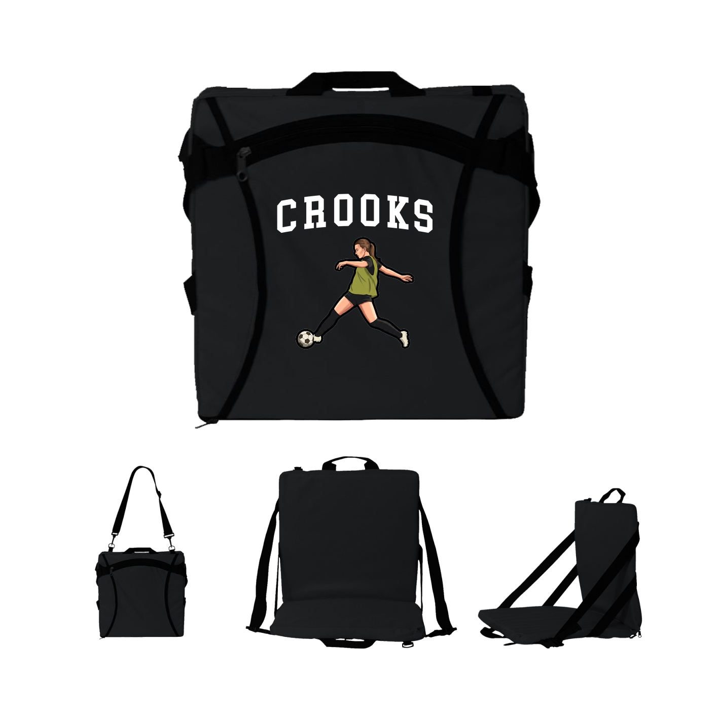 Folding Stadium Seat — Shirsey in Black