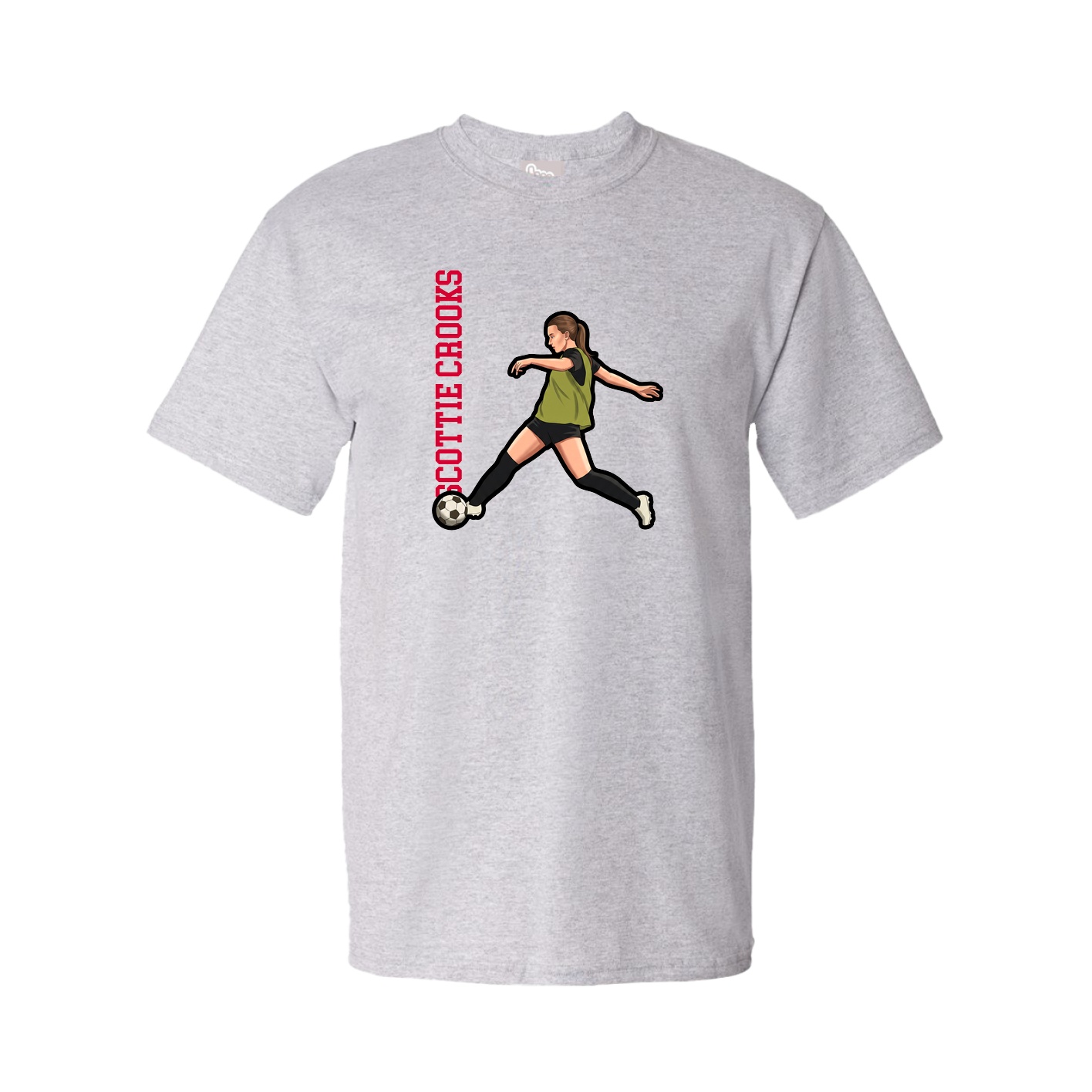 Tee — Name Vertical in Grey