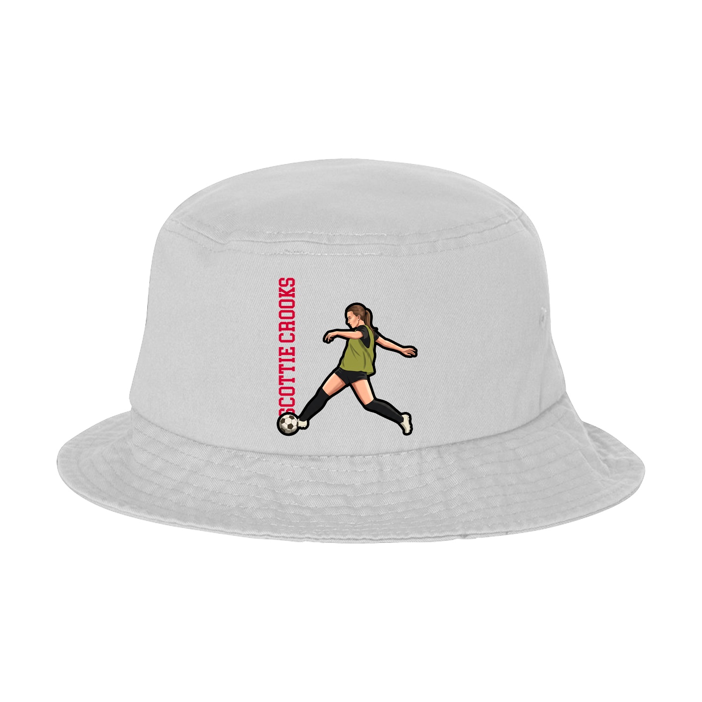 Bucket Cap — Name Vertical in White