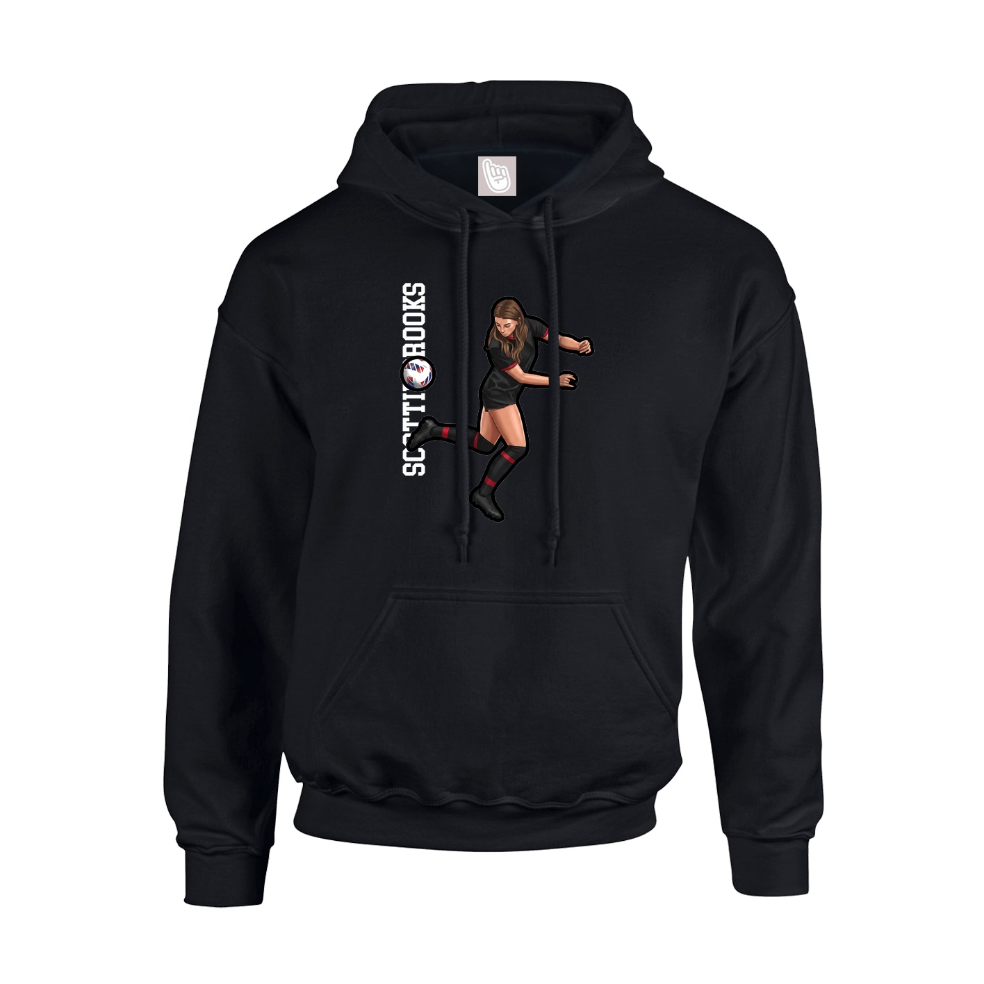 Hoodie — Name Vertical in Black