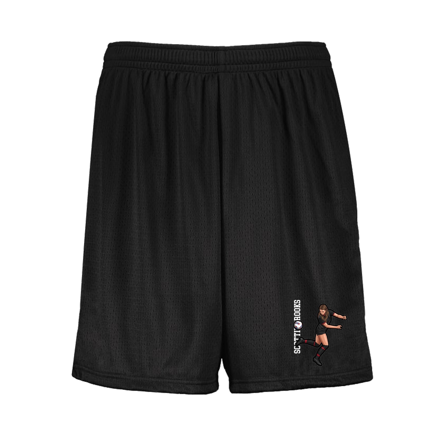 Shorts — Name Vertical in Black