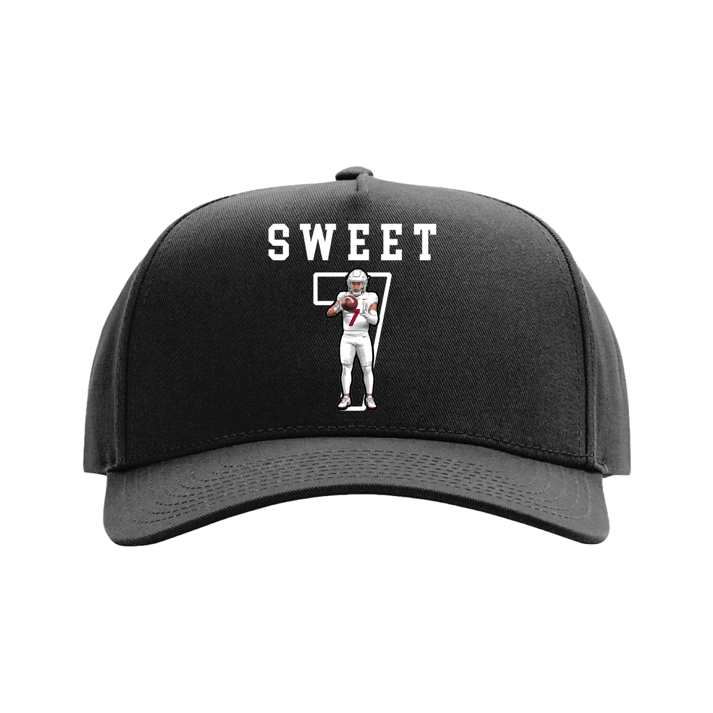 Full Fabric Five-Panel Champ Cap — Shirsey in Black